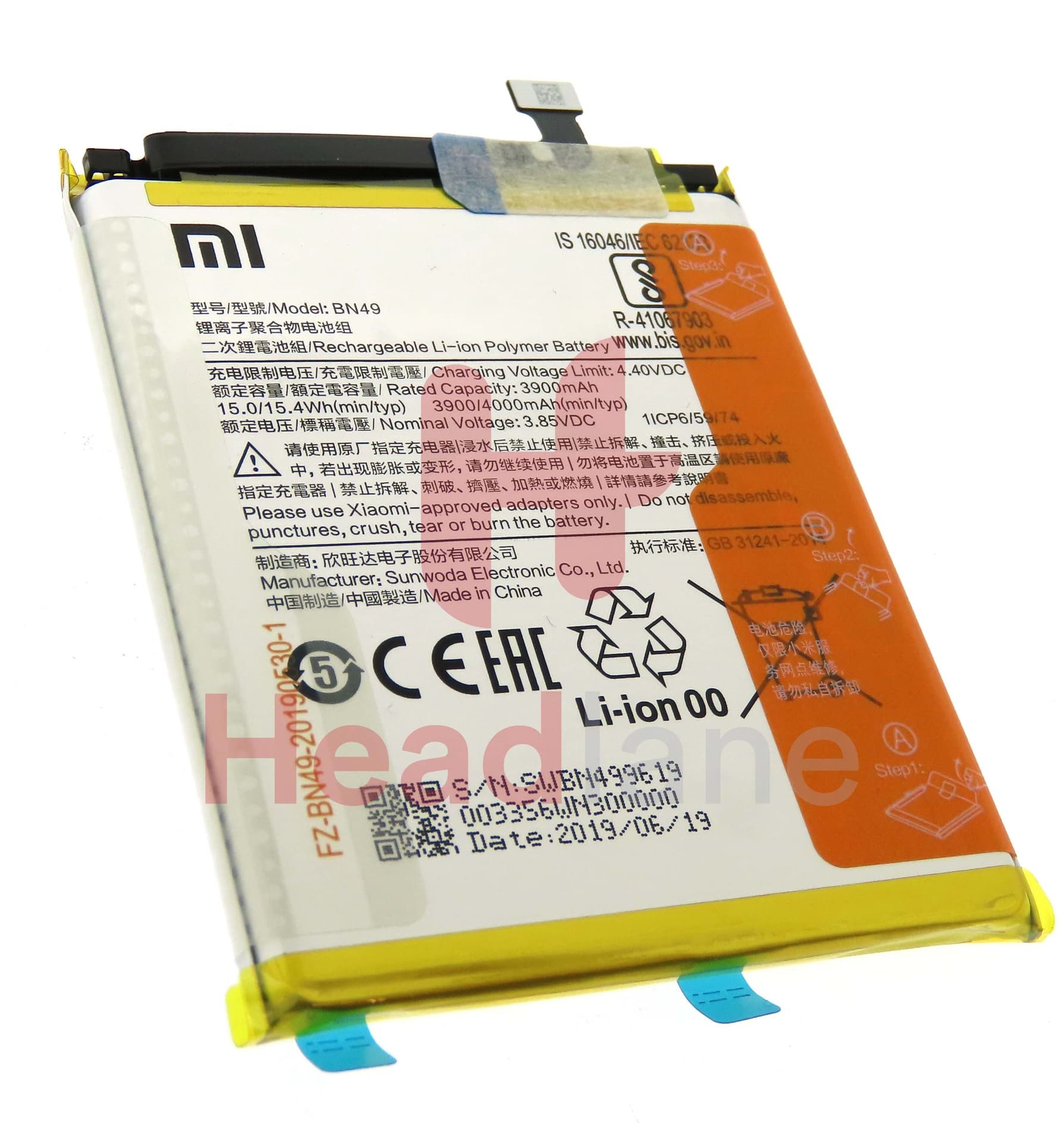 Xiaomi Redmi 7A BN49 Internal Battery 4000mAh - view 2