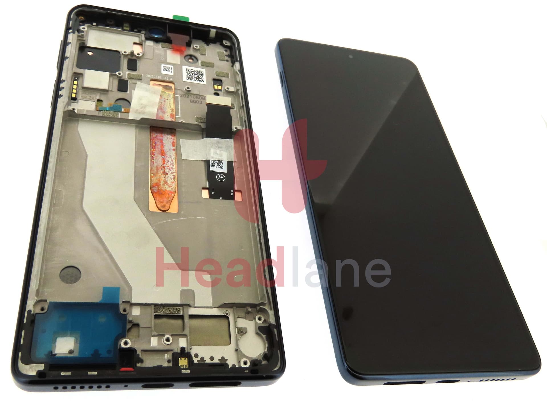 Motorola XT2153 Edge 20 Pro LCD Display / Screen + Touch - Blue - view 2