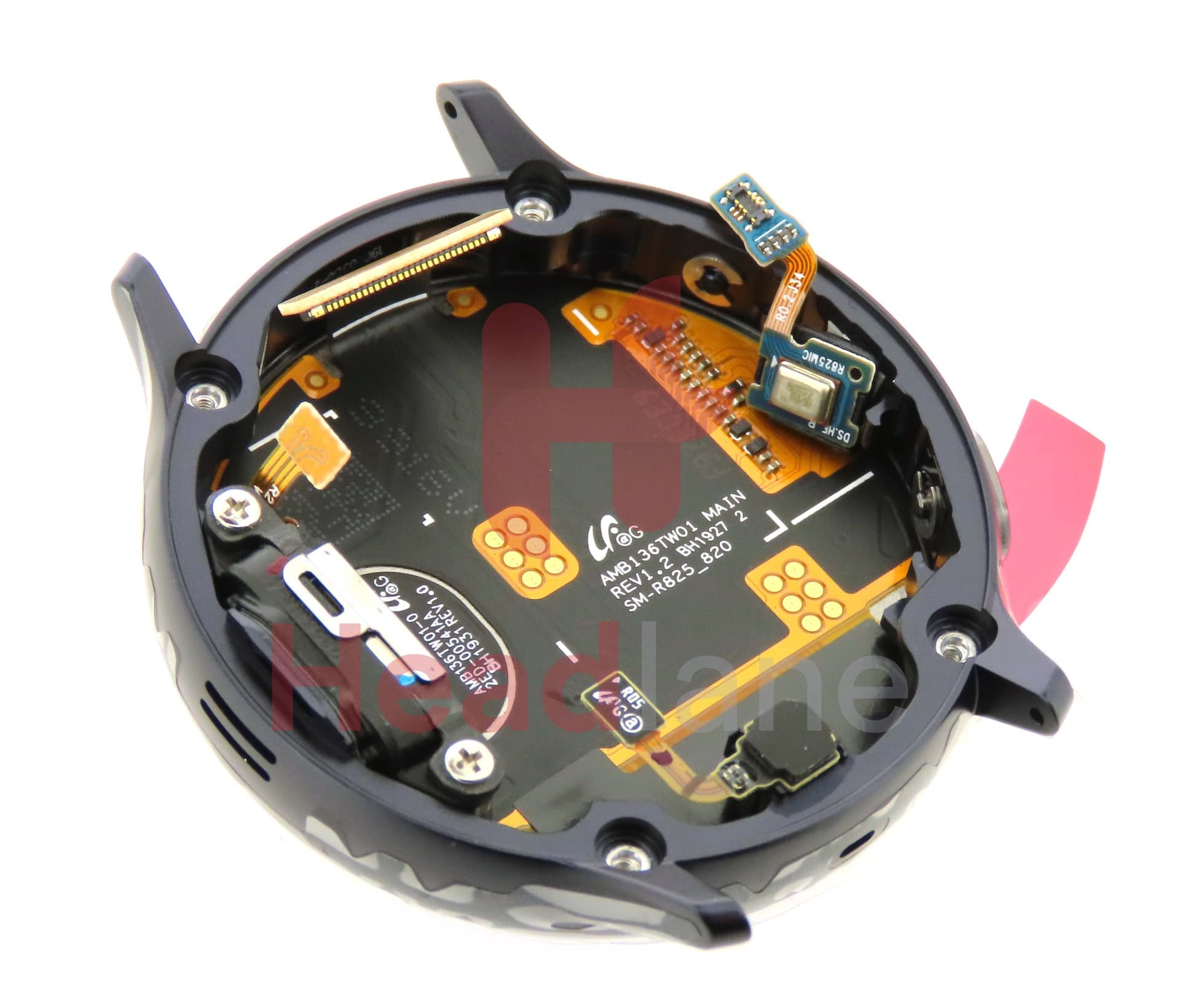 Samsung SM-R820 Galaxy Watch Active2 44mm LCD Display / Screen + Touch - Black - view 2