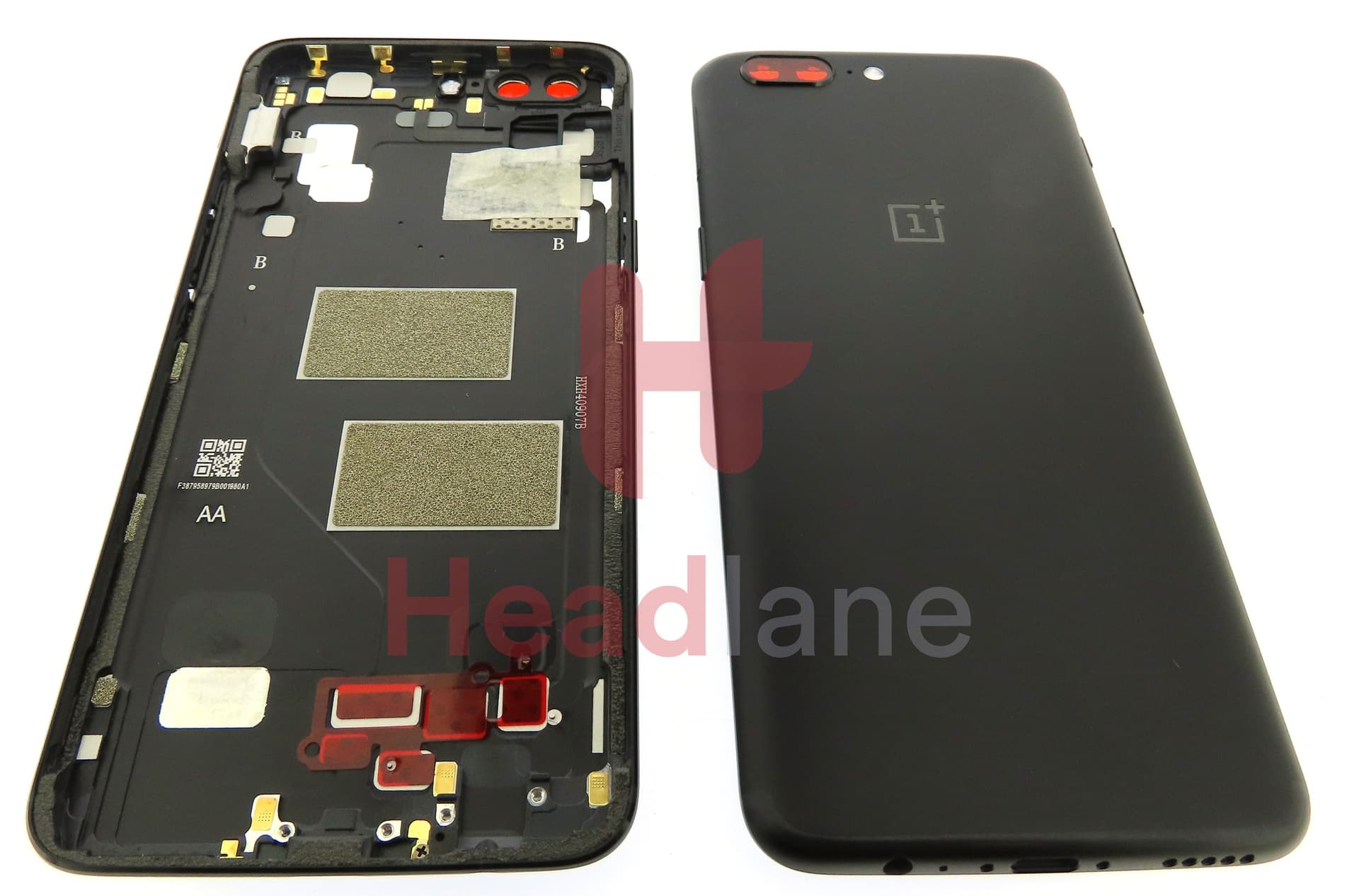 OnePlus 5 Back / Battery Cover - Black - view 3