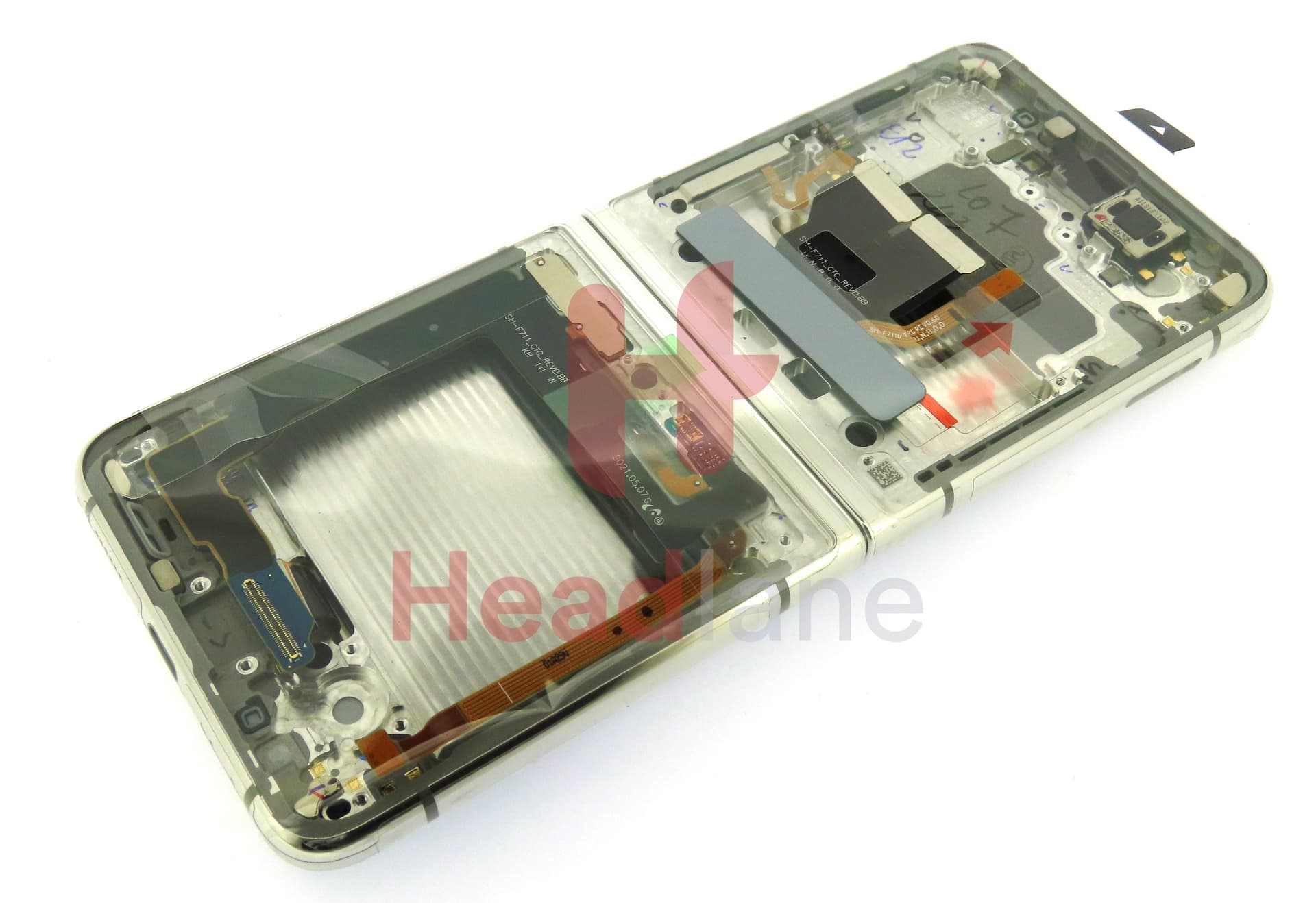 Samsung SM-F711 Galaxy Z Flip3 5G LCD Display / Screen + Touch - Bespoke Silver (No Camera) - view 2