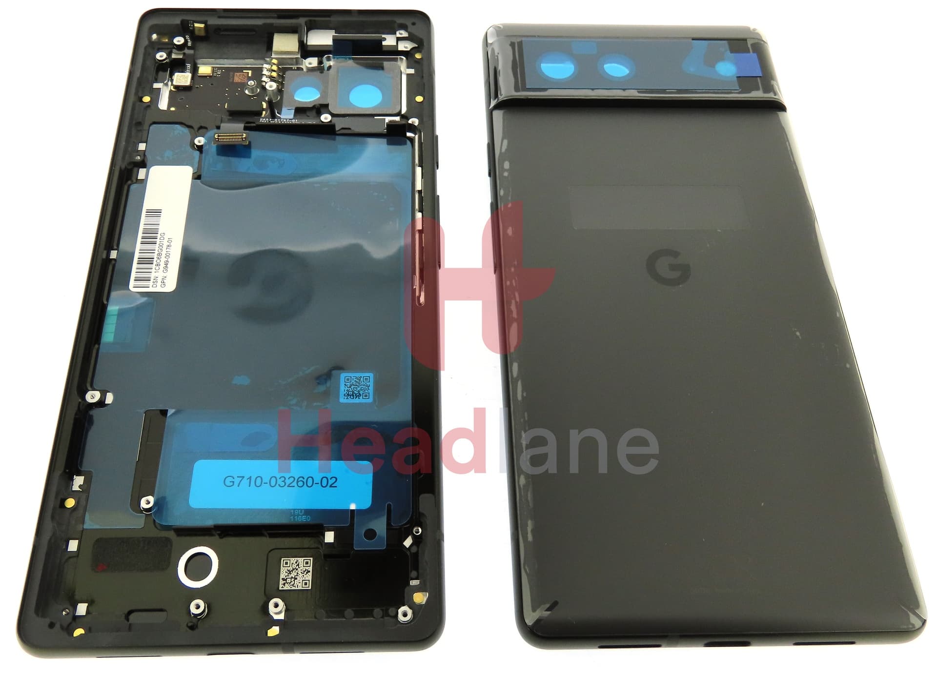 Google Pixel 6 Back / Battery Cover - Stormy Black - view 2