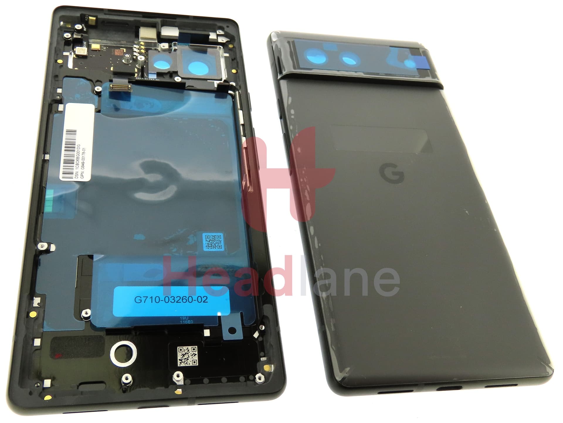 Google Pixel 6 Back / Battery Cover - Stormy Black - view 3