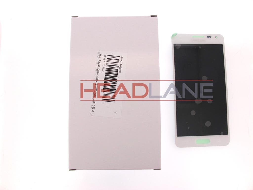 Samsung SM-G850 Galaxy Alpha LCD Display / Screen + Touch - White - view 2