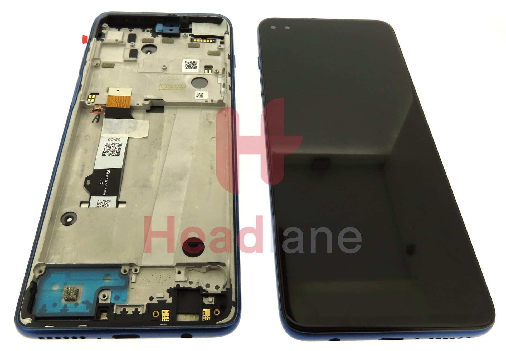 Motorola XT2075 Moto G 5G Plus LCD Display / Screen + Touch - Blue - view 3