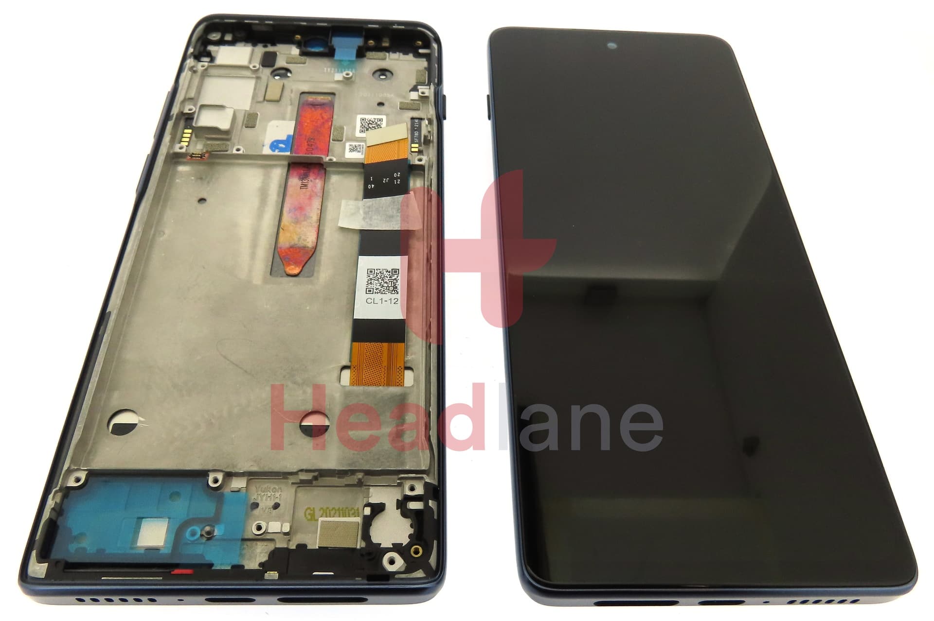 Motorola XT2175 Moto G200 5G LCD Display / Screen + Touch - Blue - view 2