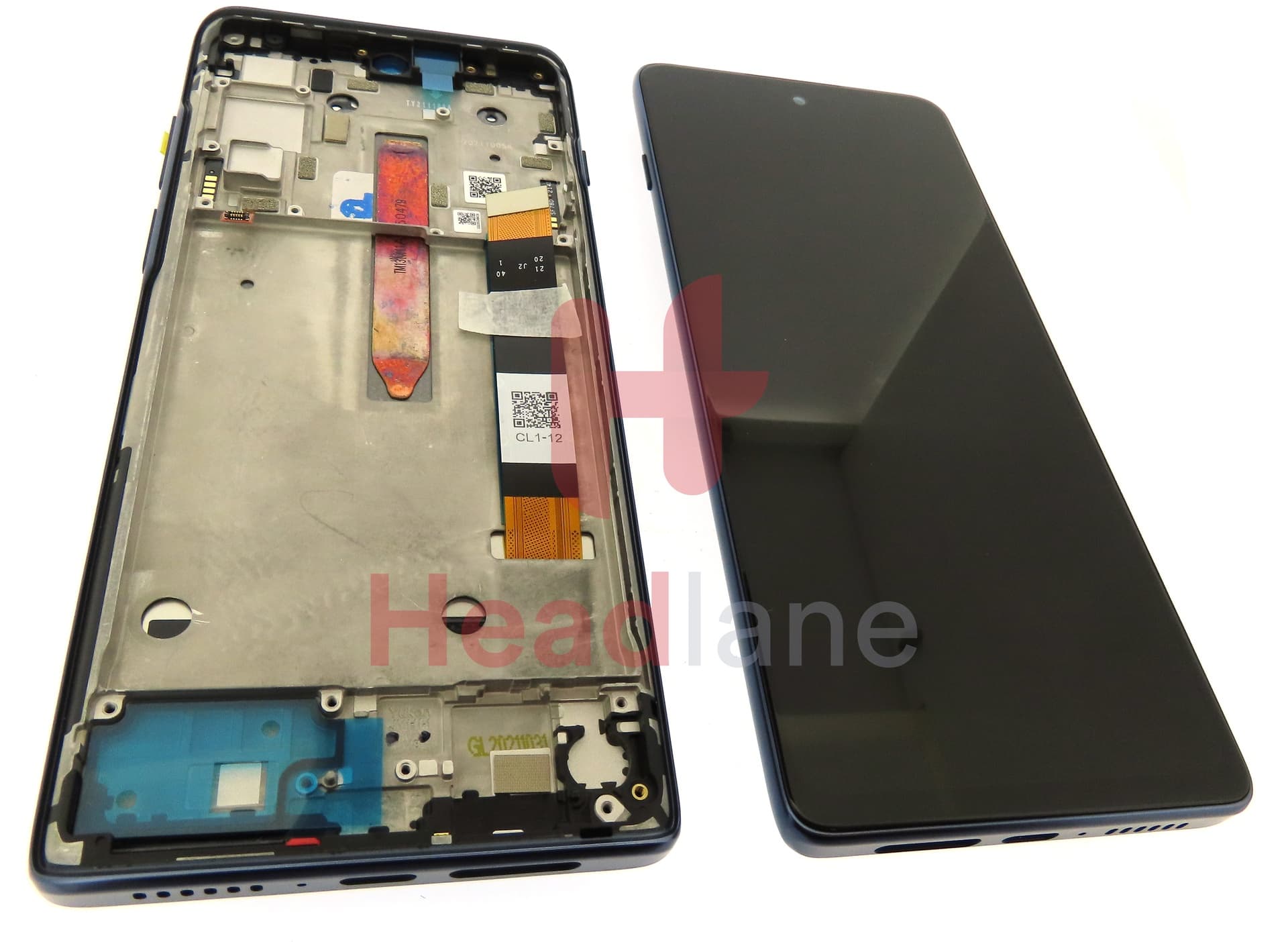 Motorola XT2175 Moto G200 5G LCD Display / Screen + Touch - Blue - view 3