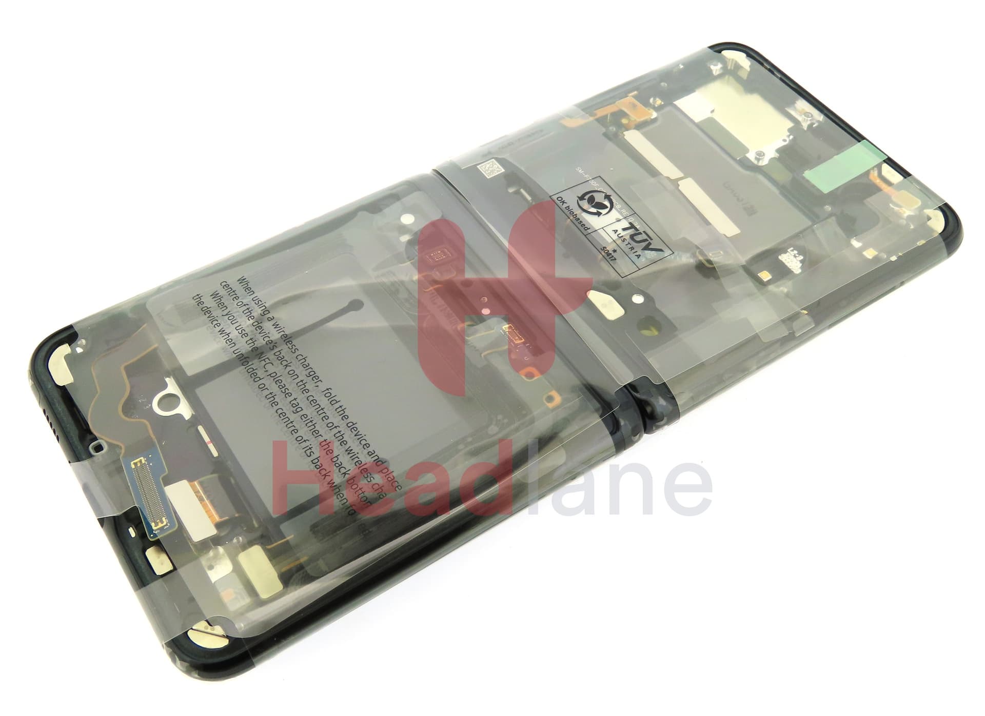 Samsung SM-F700 Galaxy Z Flip LCD Display / Screen + Touch - Black (No Camera) - view 2