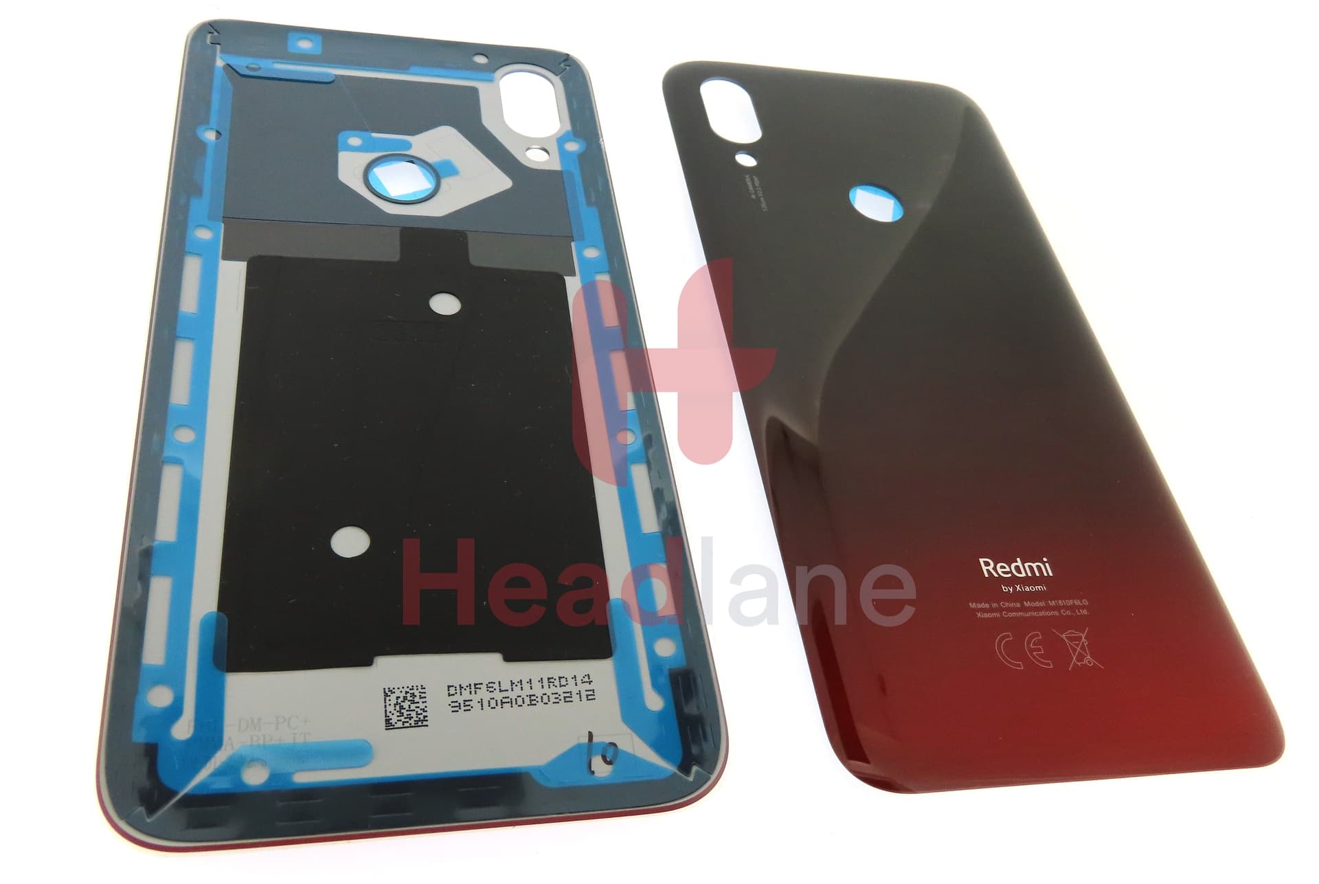 Xiaomi Redmi 7 Back / Battery Cover - Black /Red - view 2