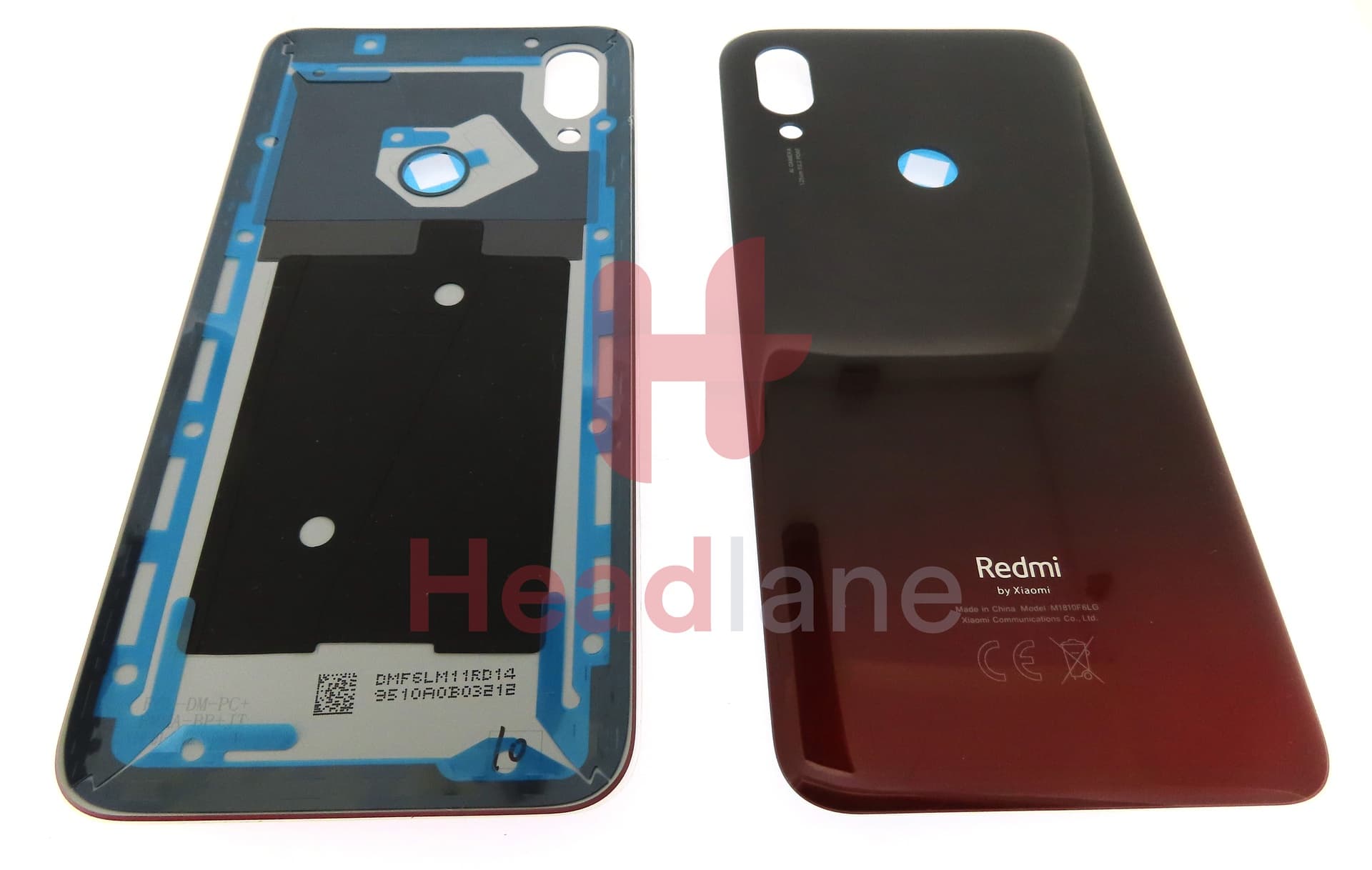 Xiaomi Redmi 7 Back / Battery Cover - Black /Red - view 3