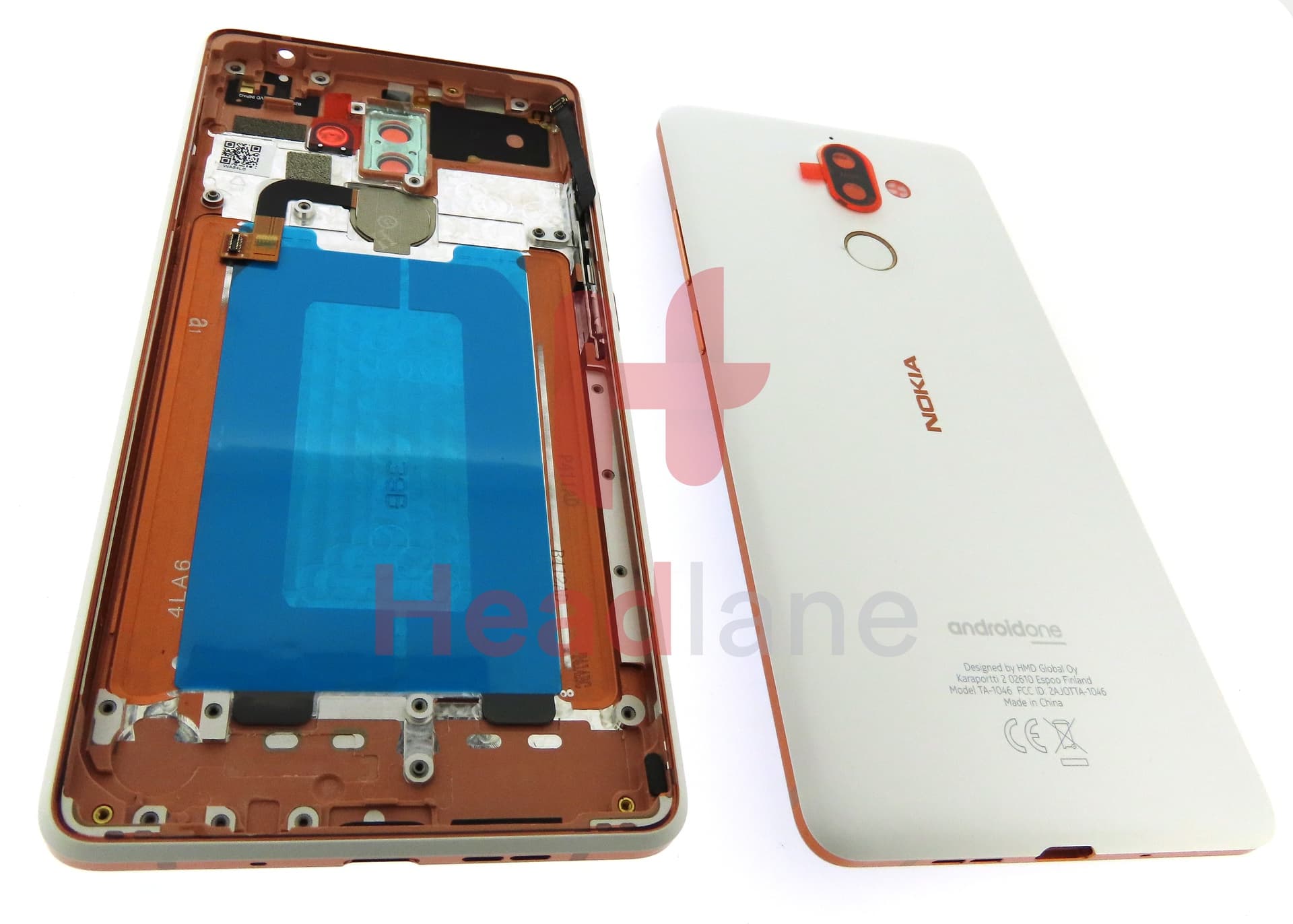 Nokia TA-1046 7+ Back / Battery Cover - White - view 2