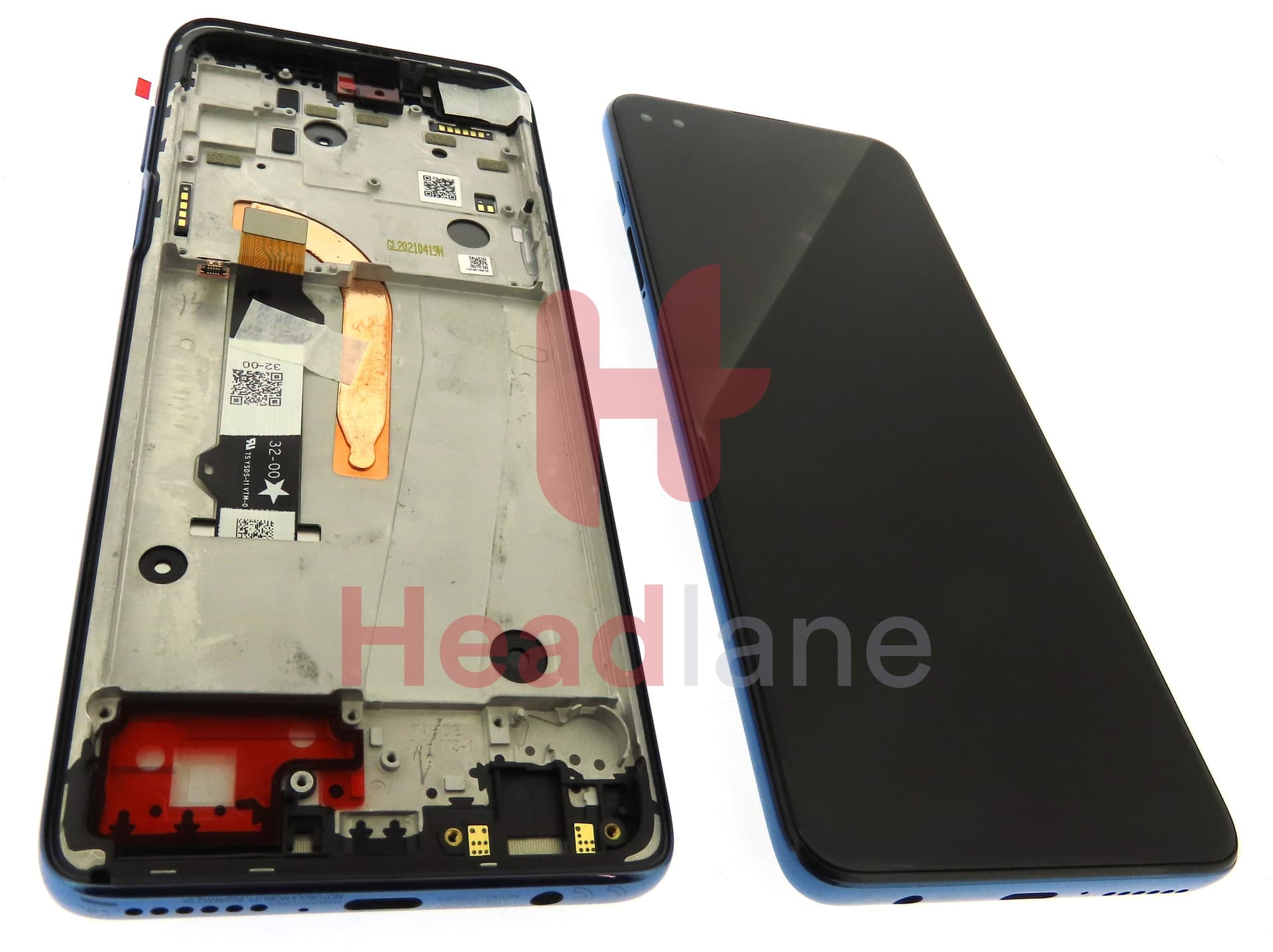 Motorola XT2125 Moto G100 LCD Display / Screen + Touch - Blue - view 2