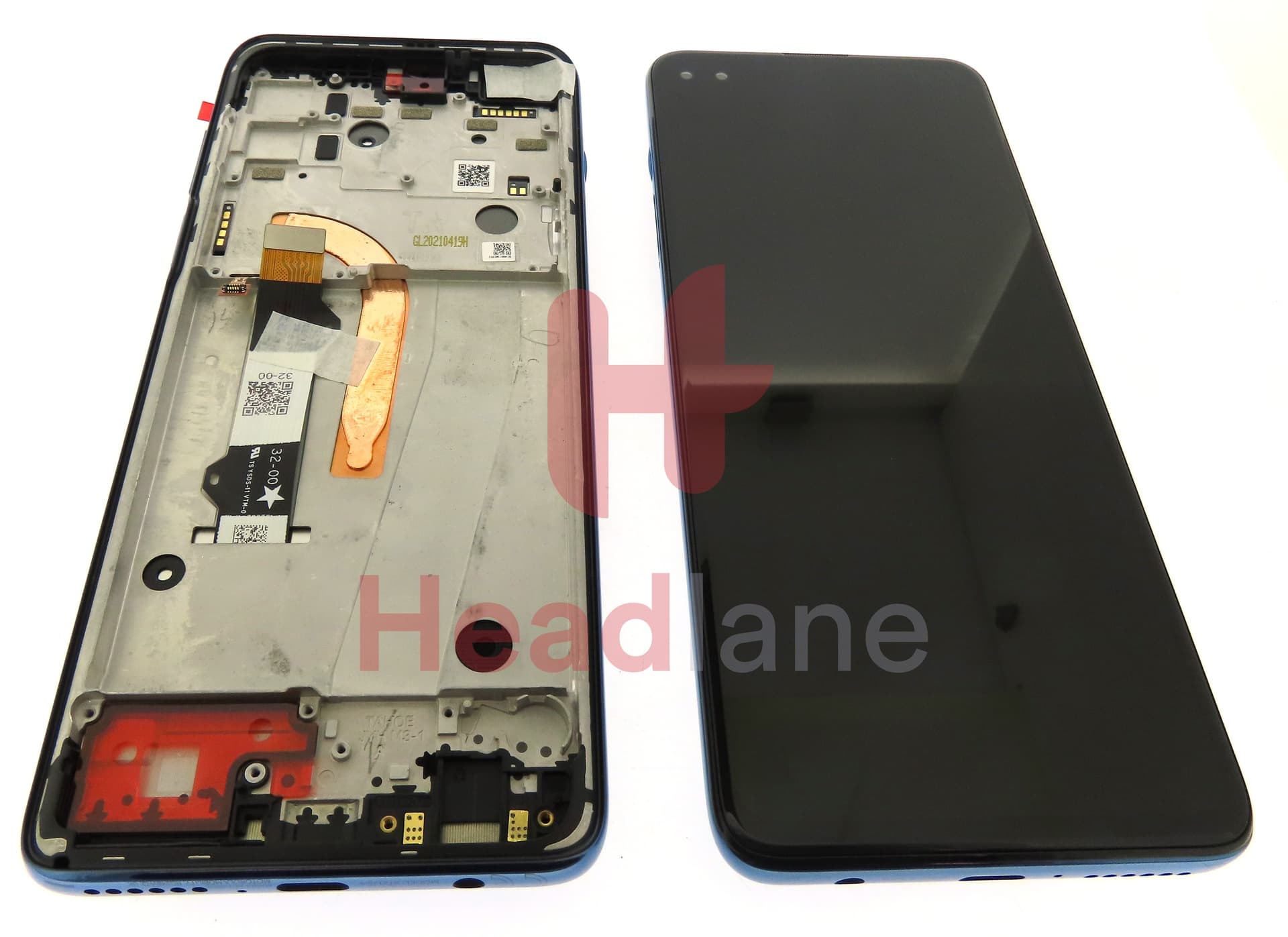 Motorola XT2125 Moto G100 LCD Display / Screen + Touch - Blue - view 3