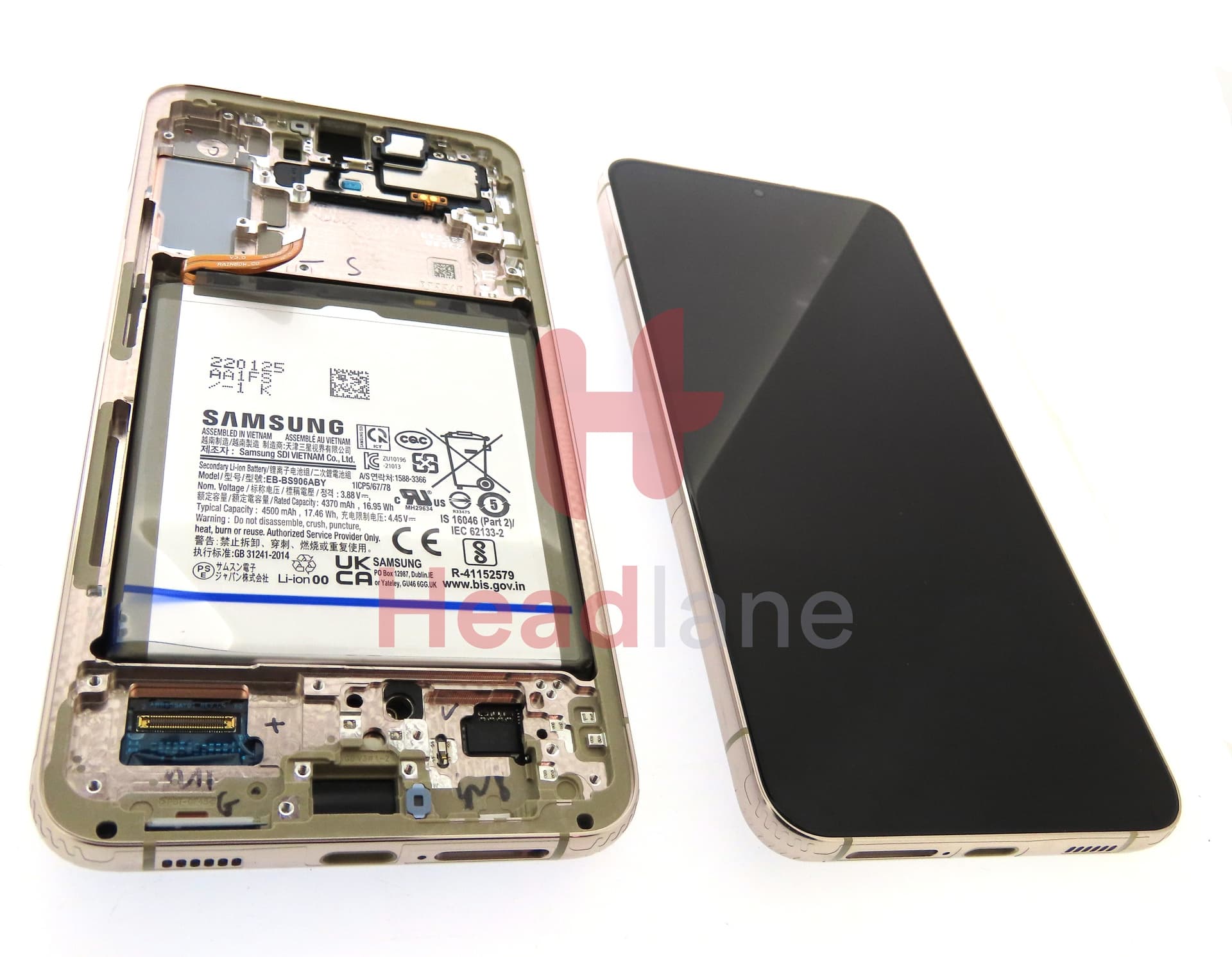 Samsung SM-S906 Galaxy S22+ / Plus LCD Display / Screen + Touch + Battery - Violet - view 2