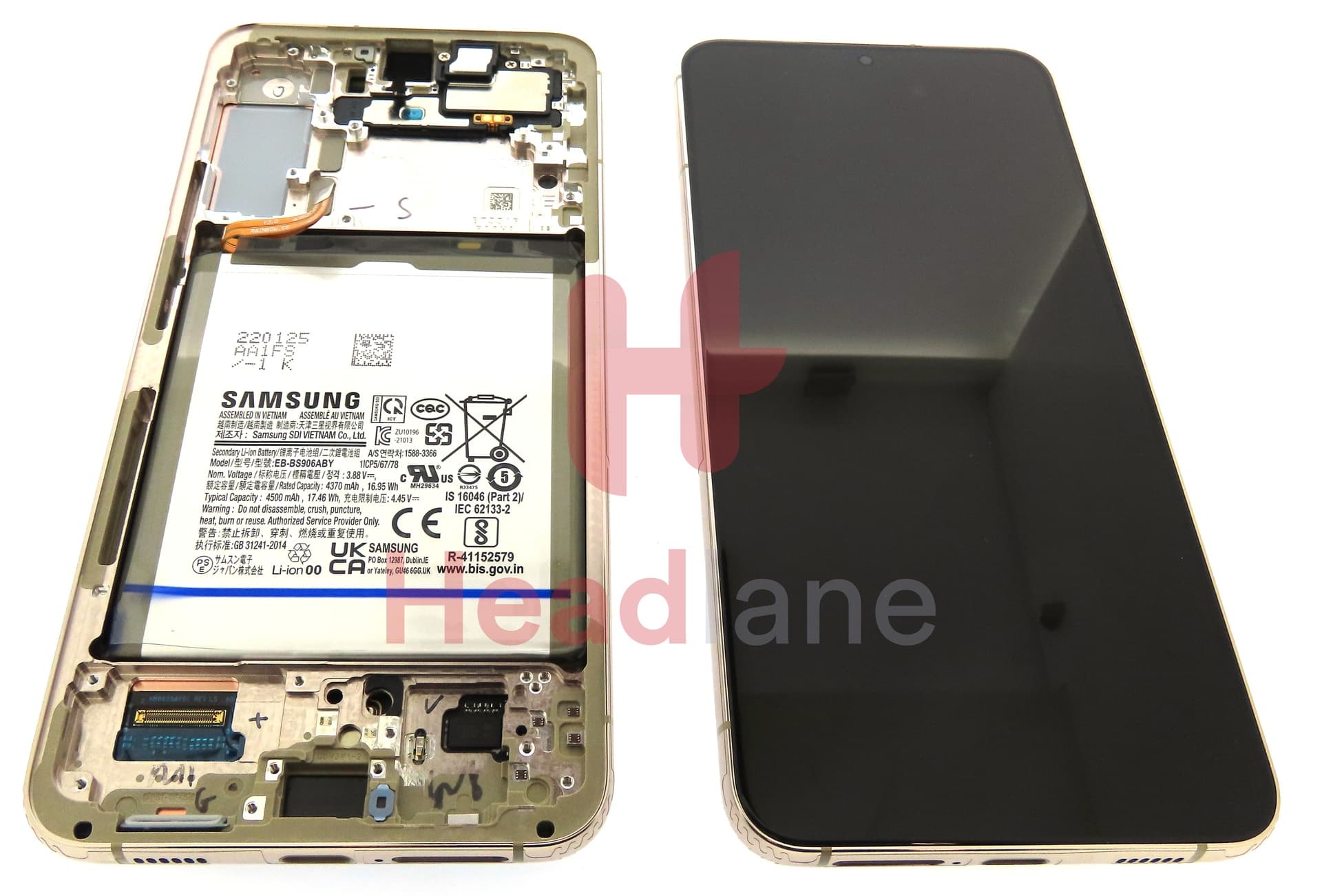 Samsung SM-S906 Galaxy S22+ / Plus LCD Display / Screen + Touch + Battery - Violet - view 3