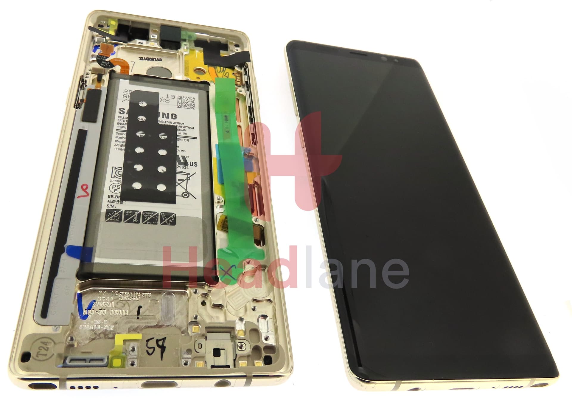 Samsung SM-N950 Galaxy Note 8 LCD Display / Screen + Touch + Battery - Gold - view 3