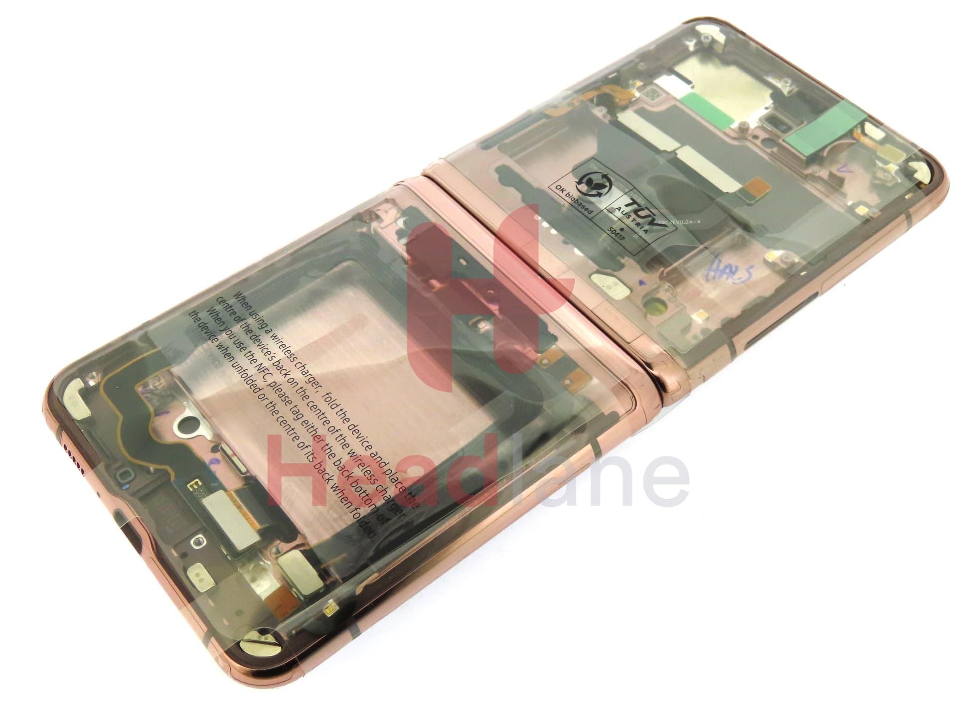 Samsung SM-F707 Galaxy Z Flip 5G LCD Display / Screen + Touch - Mystic Bronze (No Camera) - view 2