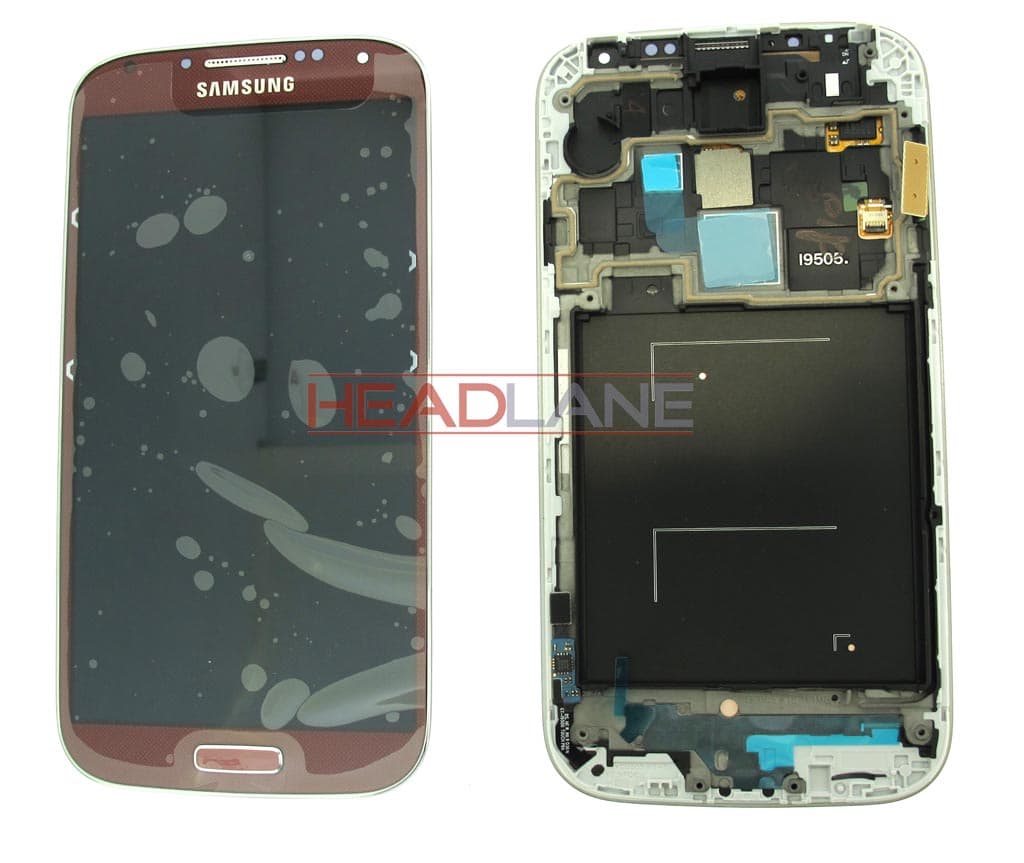 Samsung GT-I9505 Galaxy S4 LTE LCD Display / Screen + Touch - Red - view 2