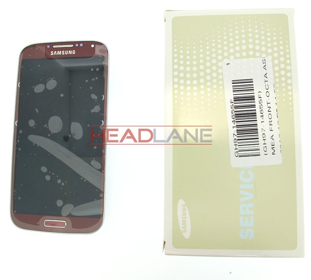 Samsung GT-I9505 Galaxy S4 LTE LCD Display / Screen + Touch - Red - view 4