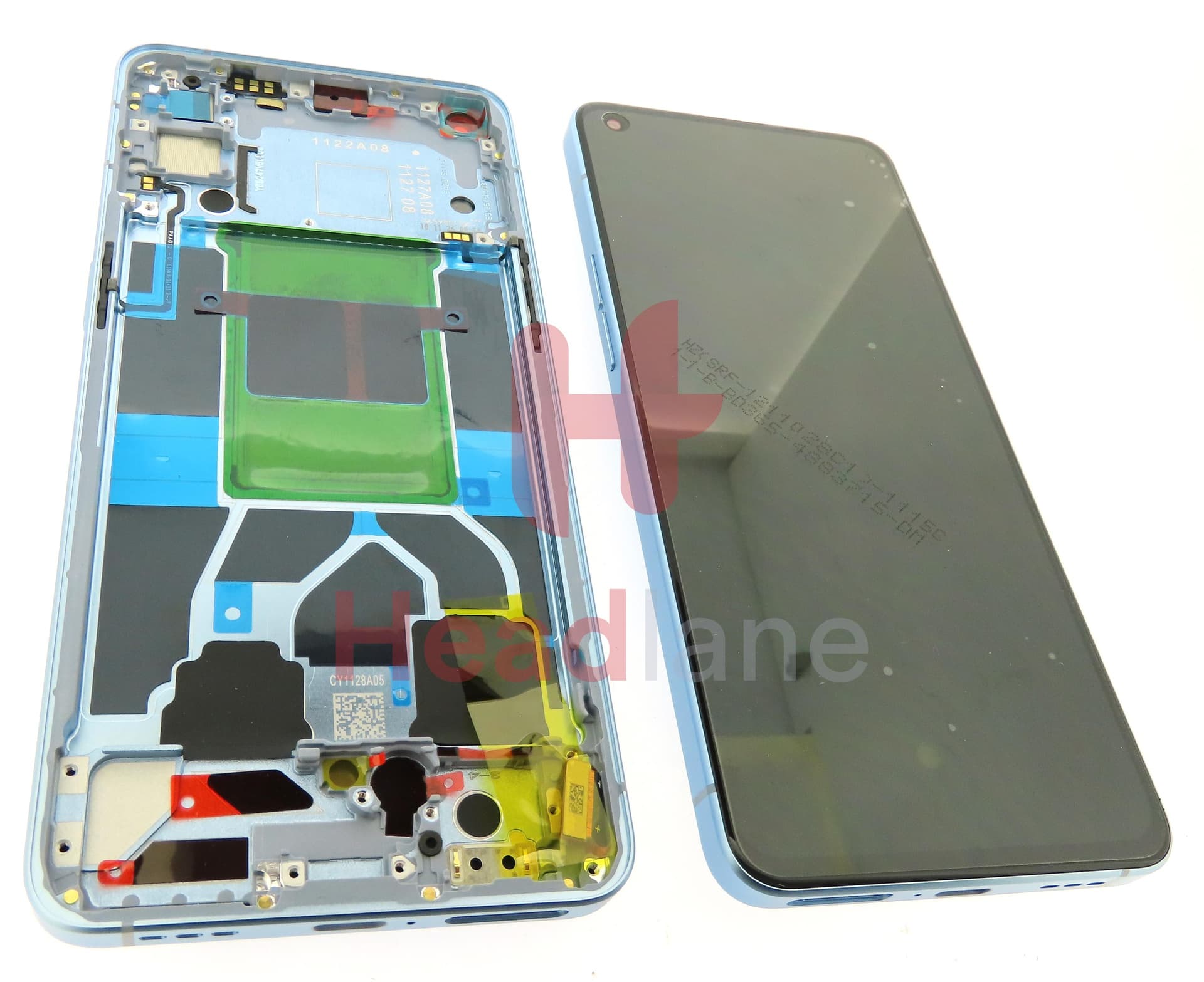 Oppo CPH2251 Reno6 5G  LCD Display / Screen + Touch - Blue - view 3