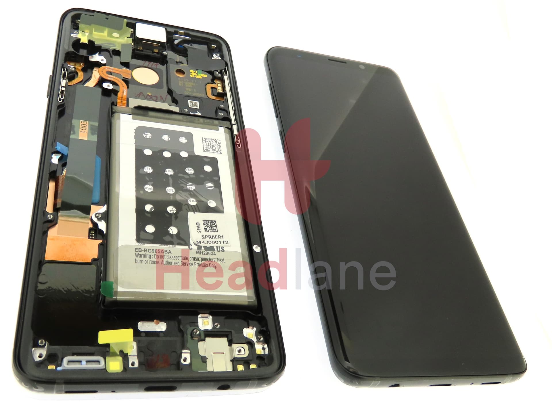 Samsung SM-G965F Galaxy S9+ LCD Display / Screen + Touch + Battery - Black (Brown Box) - view 2
