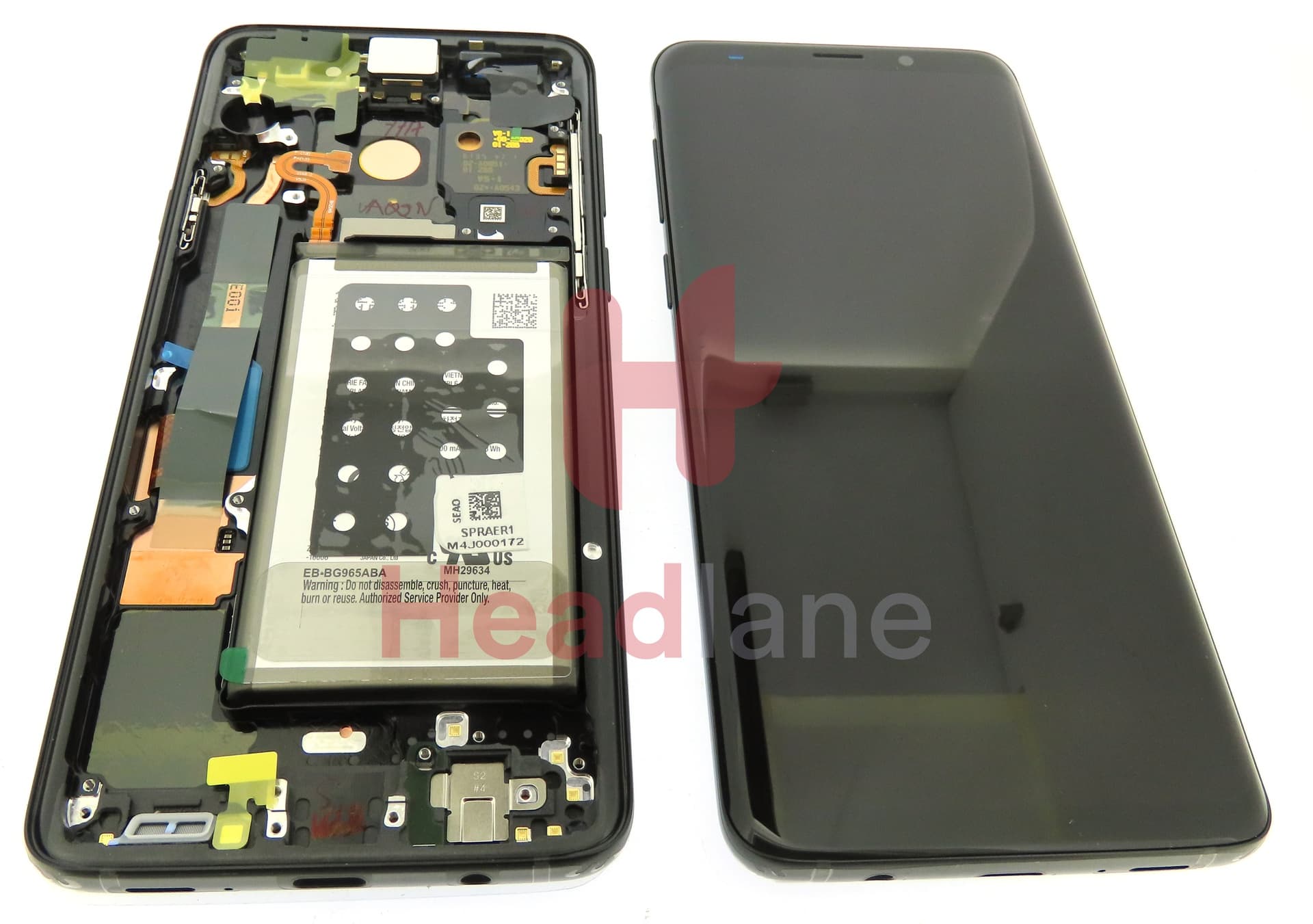 Samsung SM-G965F Galaxy S9+ LCD Display / Screen + Touch + Battery - Black (Brown Box) - view 3