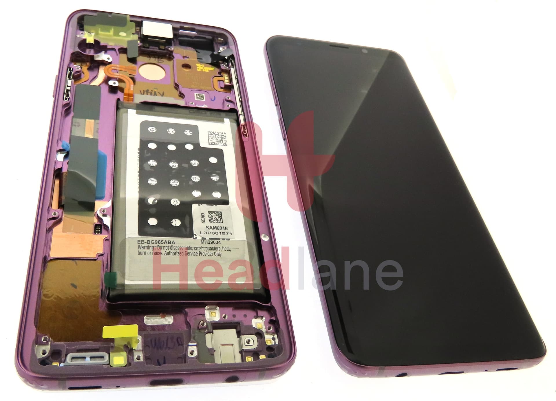 Samsung SM-G965F Galaxy S9+ LCD Display / Screen + Touch + Battery - Purple (Brown Box) - view 2
