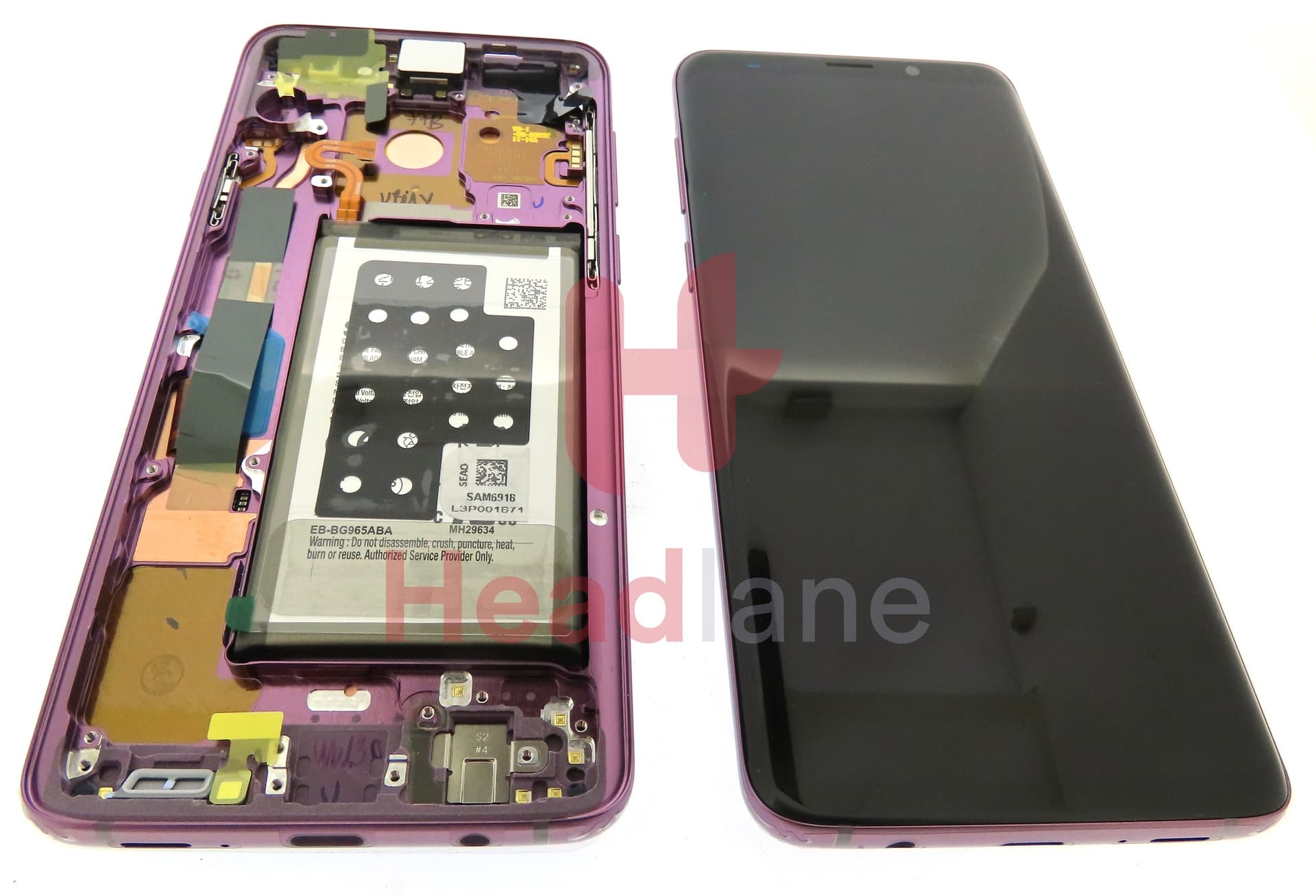 Samsung SM-G965F Galaxy S9+ LCD Display / Screen + Touch + Battery - Purple (Brown Box) - view 3