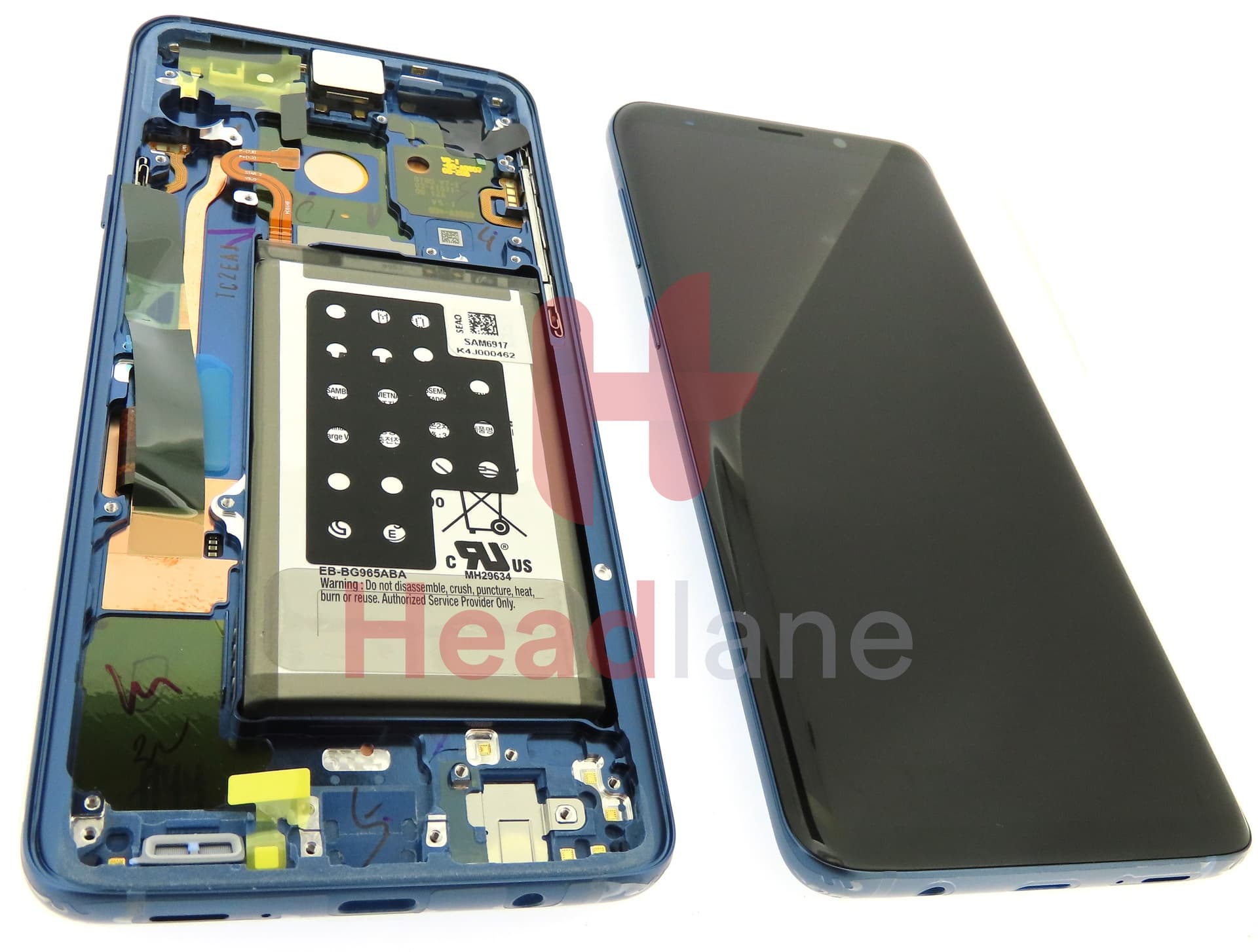 Samsung SM-G965F Galaxy S9+ LCD Display / Screen + Touch + Battery - Blue (Brown Box) - view 2