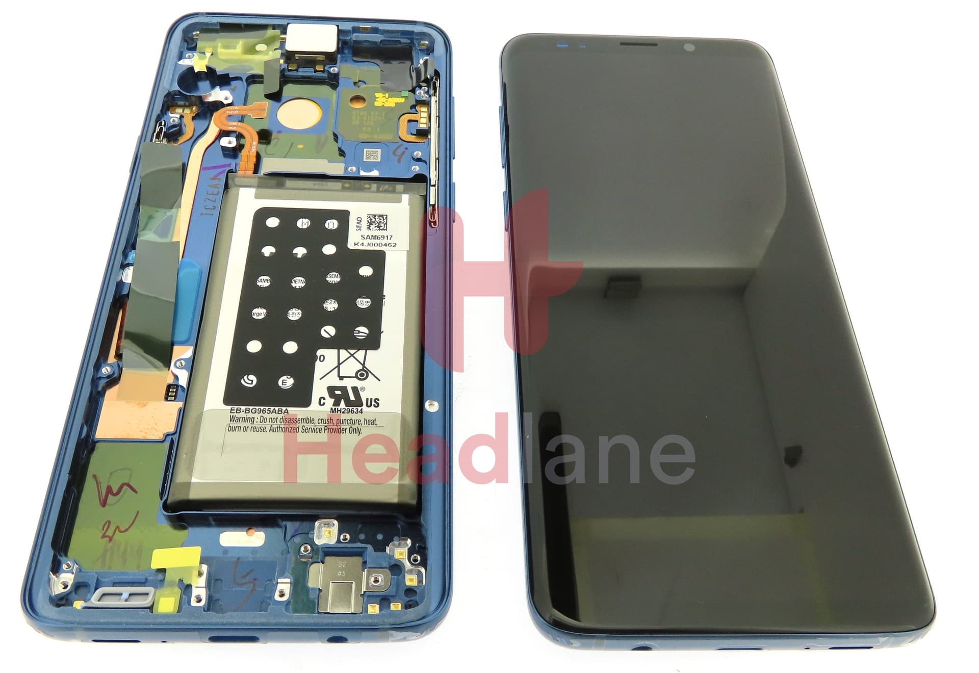 Samsung SM-G965F Galaxy S9+ LCD Display / Screen + Touch + Battery - Blue (Brown Box) - view 3