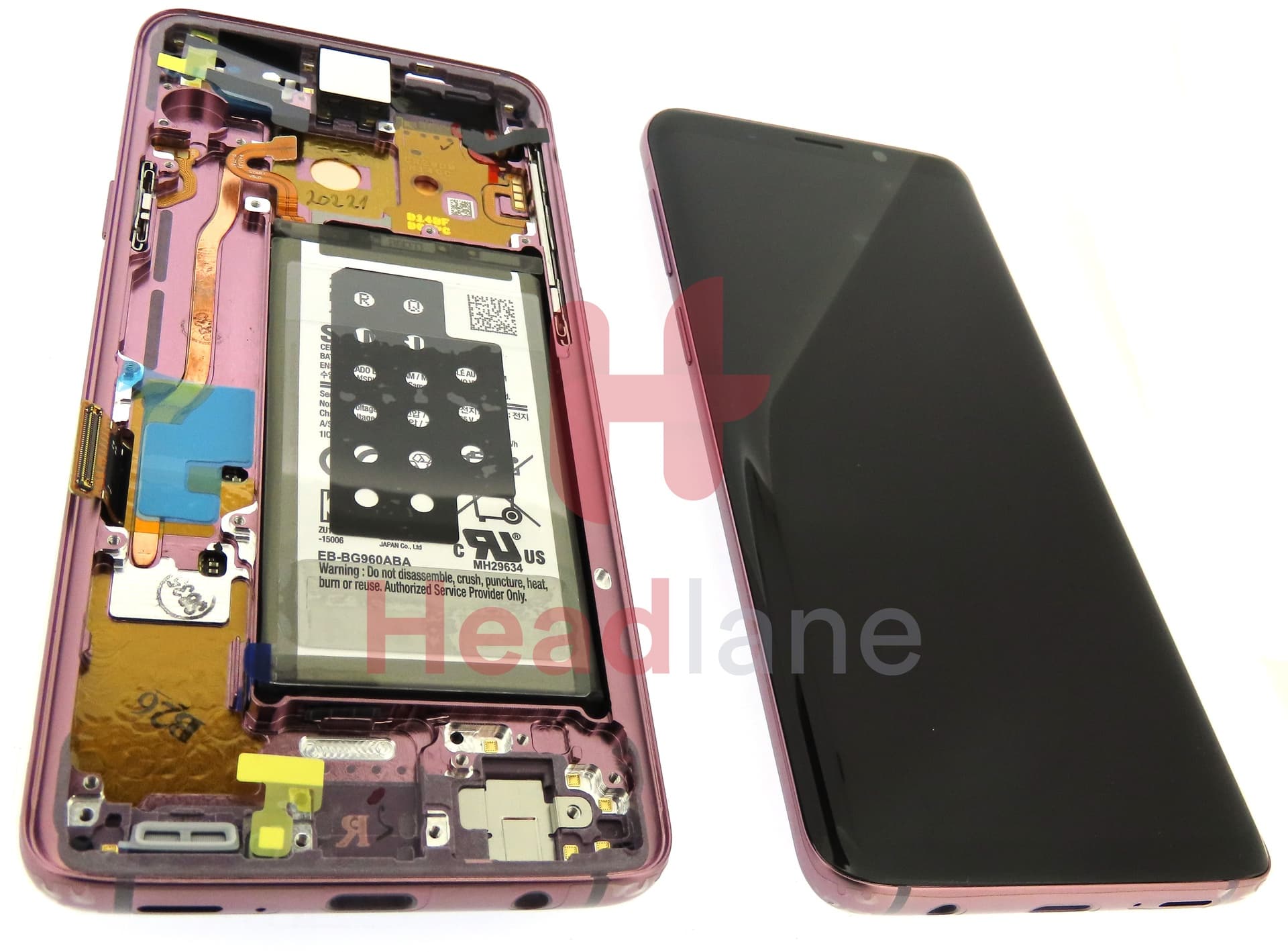 Samsung SM-G960F Galaxy S9 LCD Display / Screen + Touch + Battery - Purple - view 2