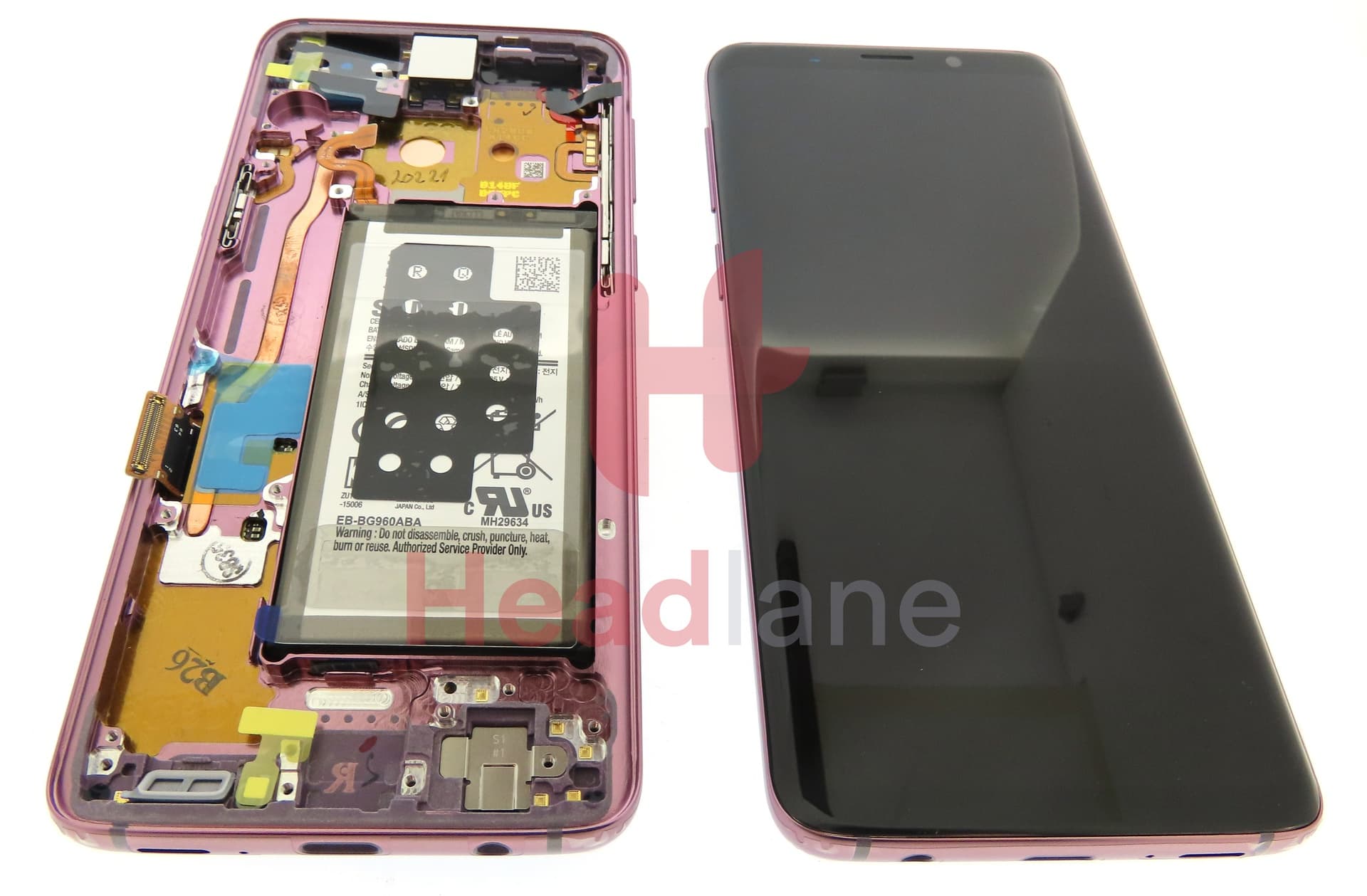 Samsung SM-G960F Galaxy S9 LCD Display / Screen + Touch + Battery - Purple - view 3