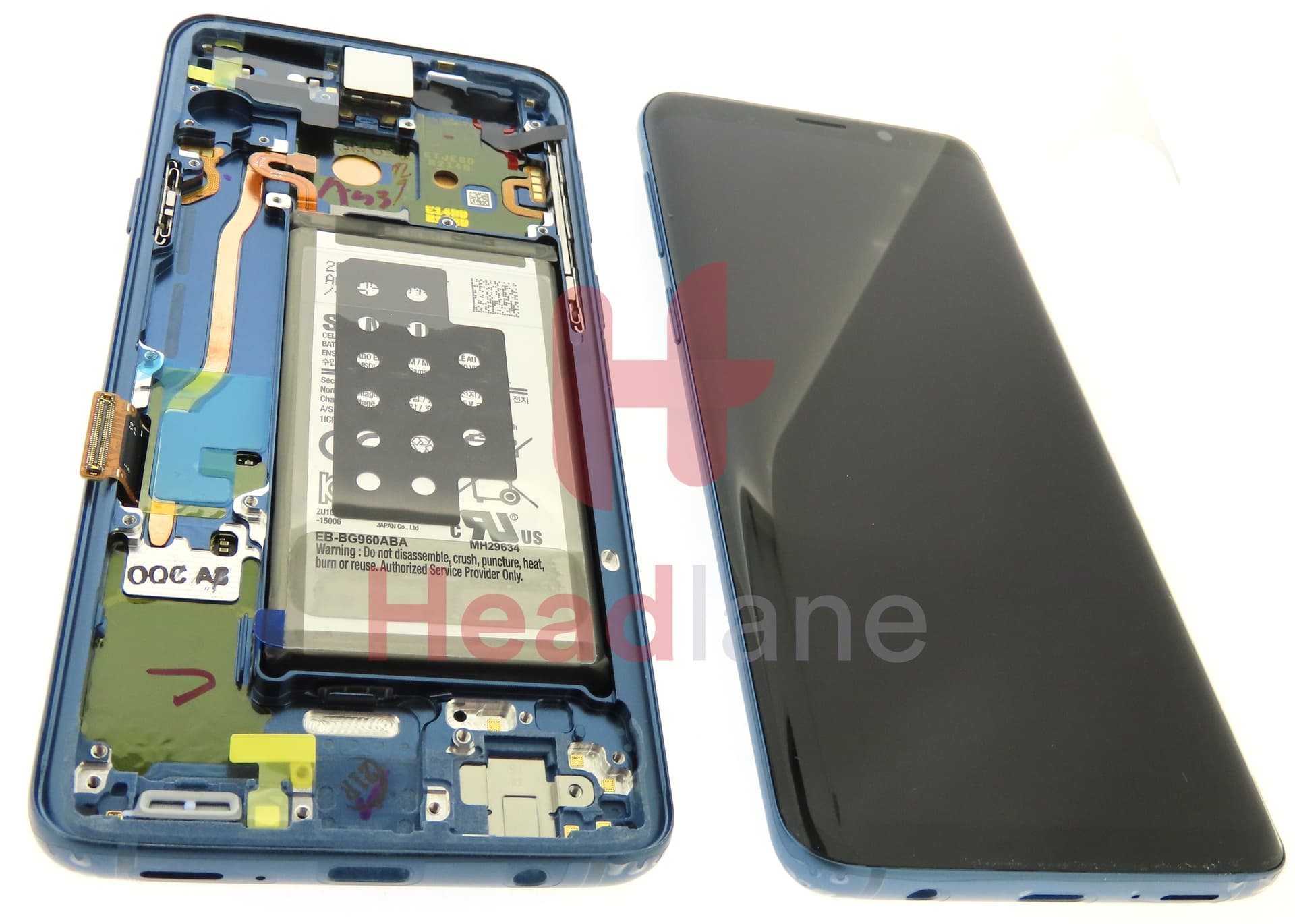 Samsung SM-G960F Galaxy S9 LCD Display / Screen + Touch + Battery - Blue - view 2