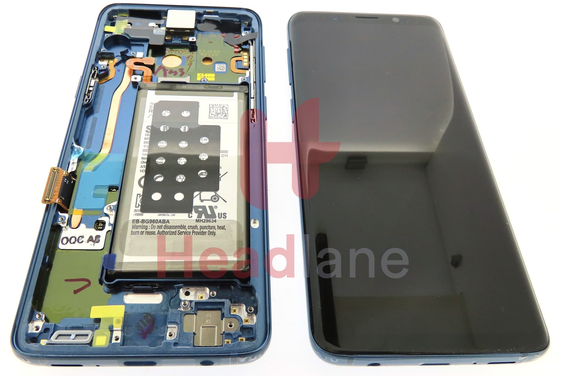 Samsung SM-G960F Galaxy S9 LCD Display / Screen + Touch + Battery - Blue - view 3