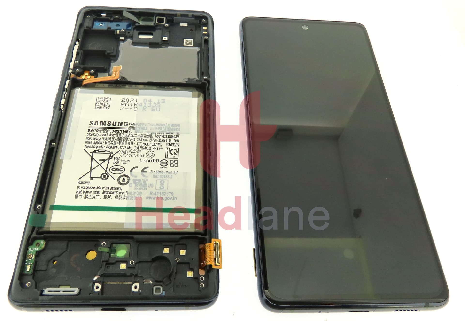 Samsung SM-G781 Galaxy S20 FE 5G LCD Display / Screen + Touch + Battery - Cloud Navy - view 3