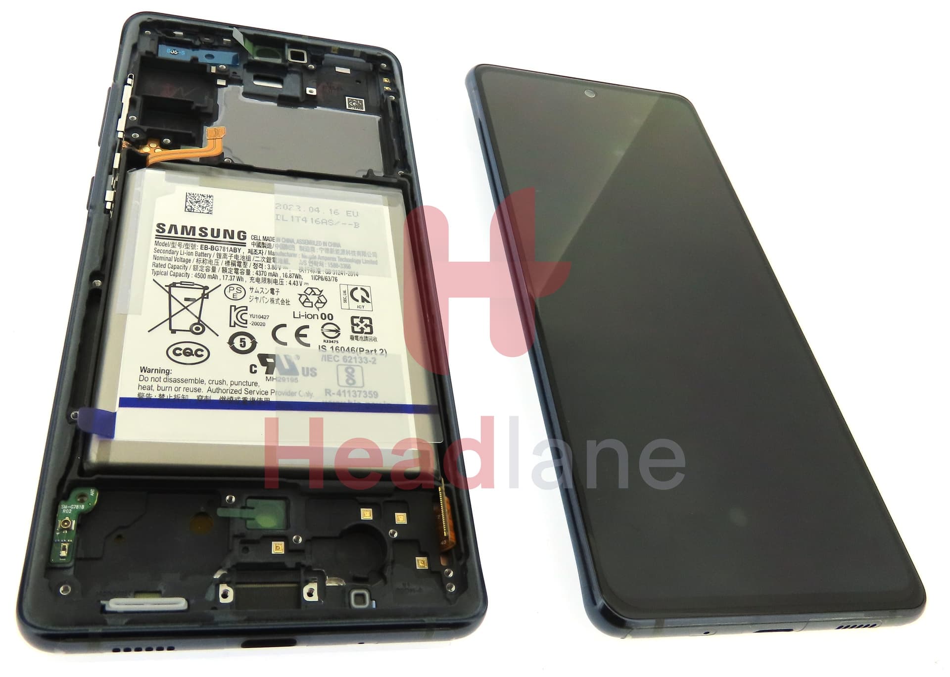 Samsung SM-G781 Galaxy S20 FE 5G LCD Display / Screen + Touch + Battery - Cloud Navy - view 2