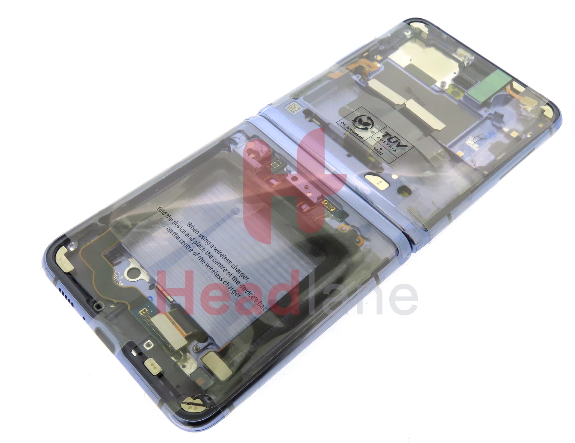 Samsung SM-F700 Galaxy Z Flip LCD Display / Screen + Touch - Purple (No Camera) - view 2