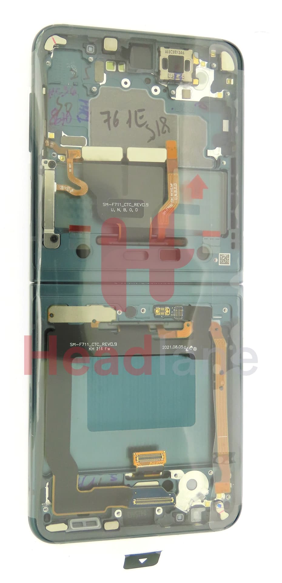 Samsung SM-F711 Galaxy Z Flip3 5G LCD Display / Screen + Touch - Green (No Camera) - view 2