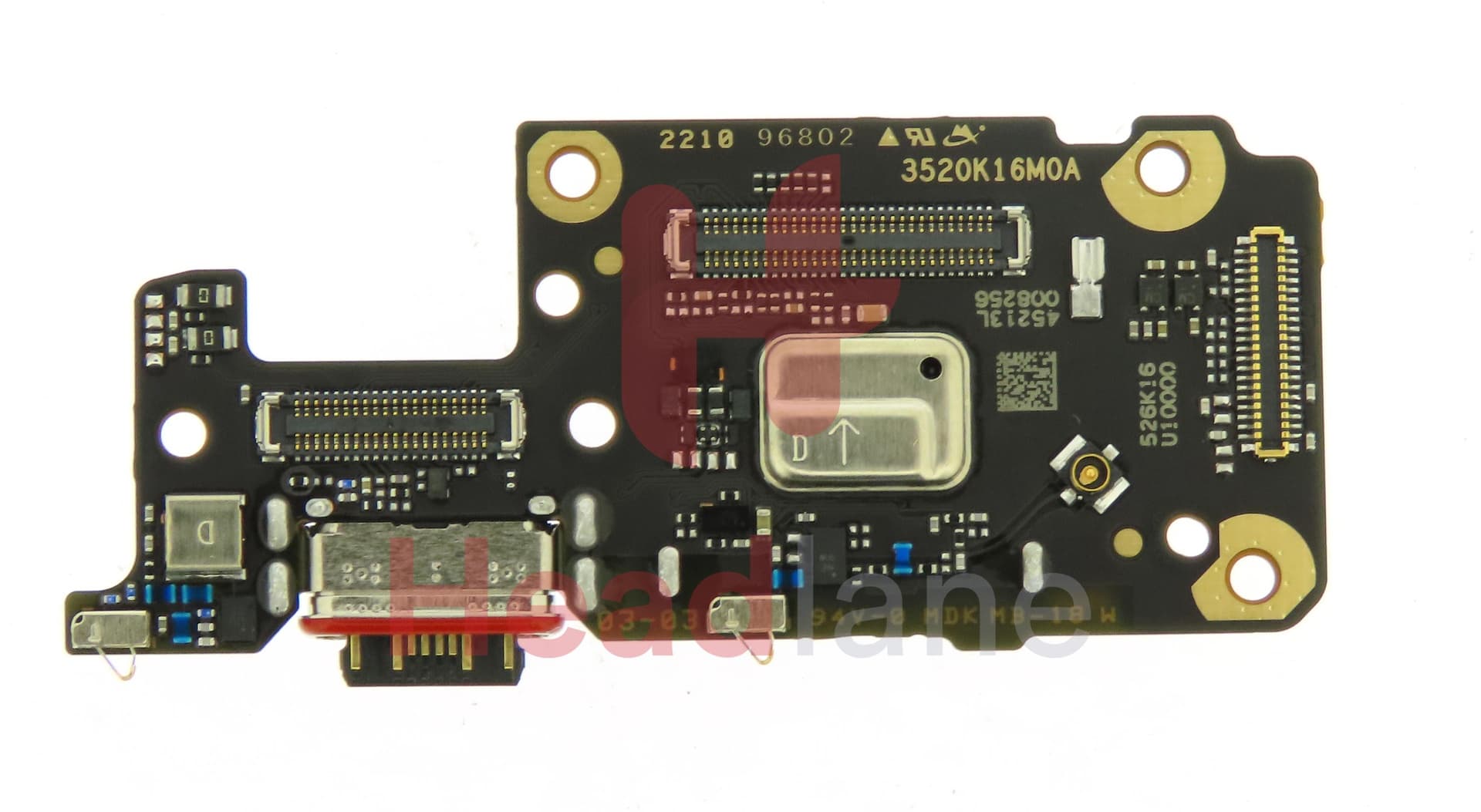 Xiaomi Redmi Note 11 Pro+ 5G Charging Port Flex + SIM Card Reader Board - view 3