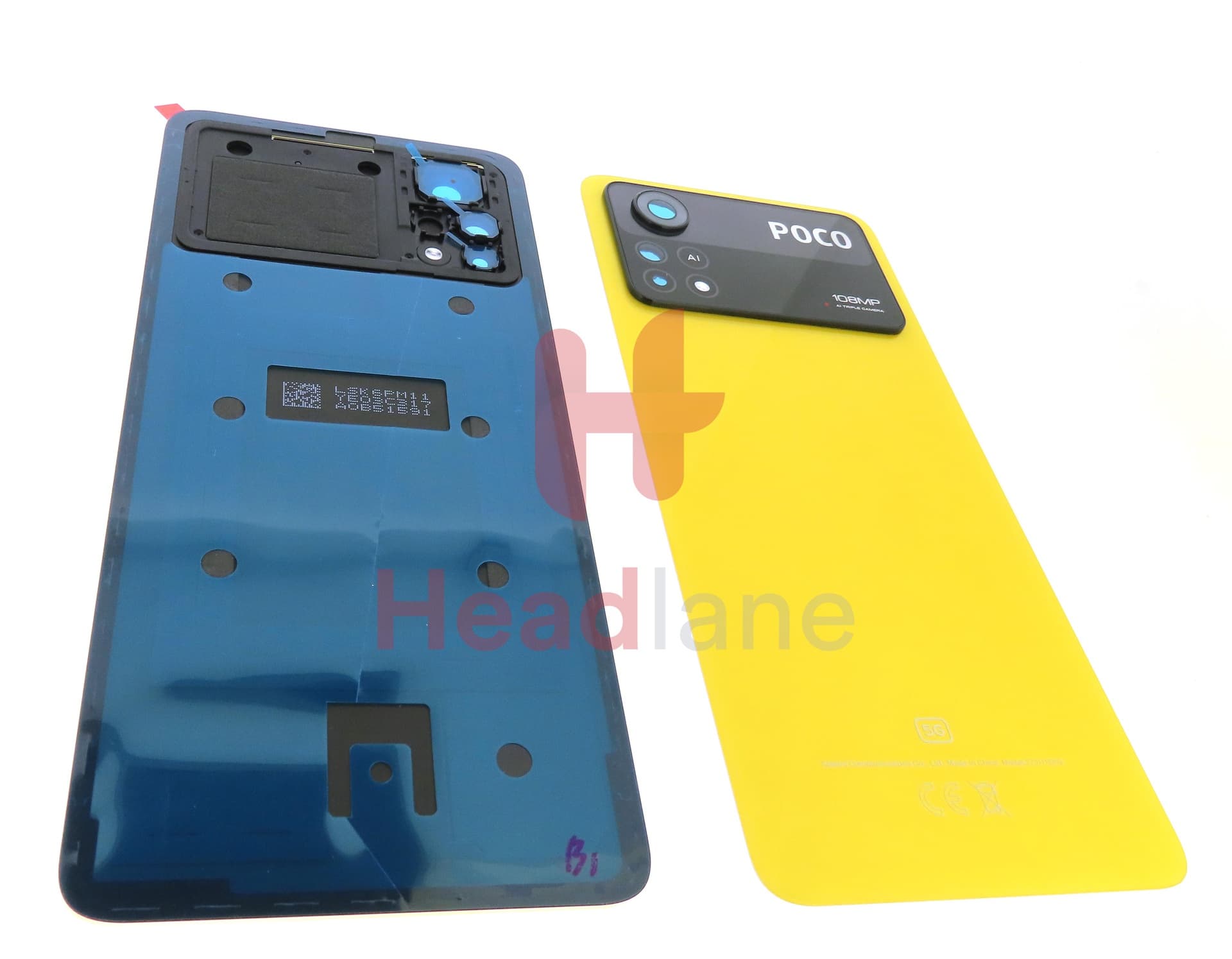 Xiaomi Poco X4 Pro 5G Back / Battery Cover - Yellow - view 2