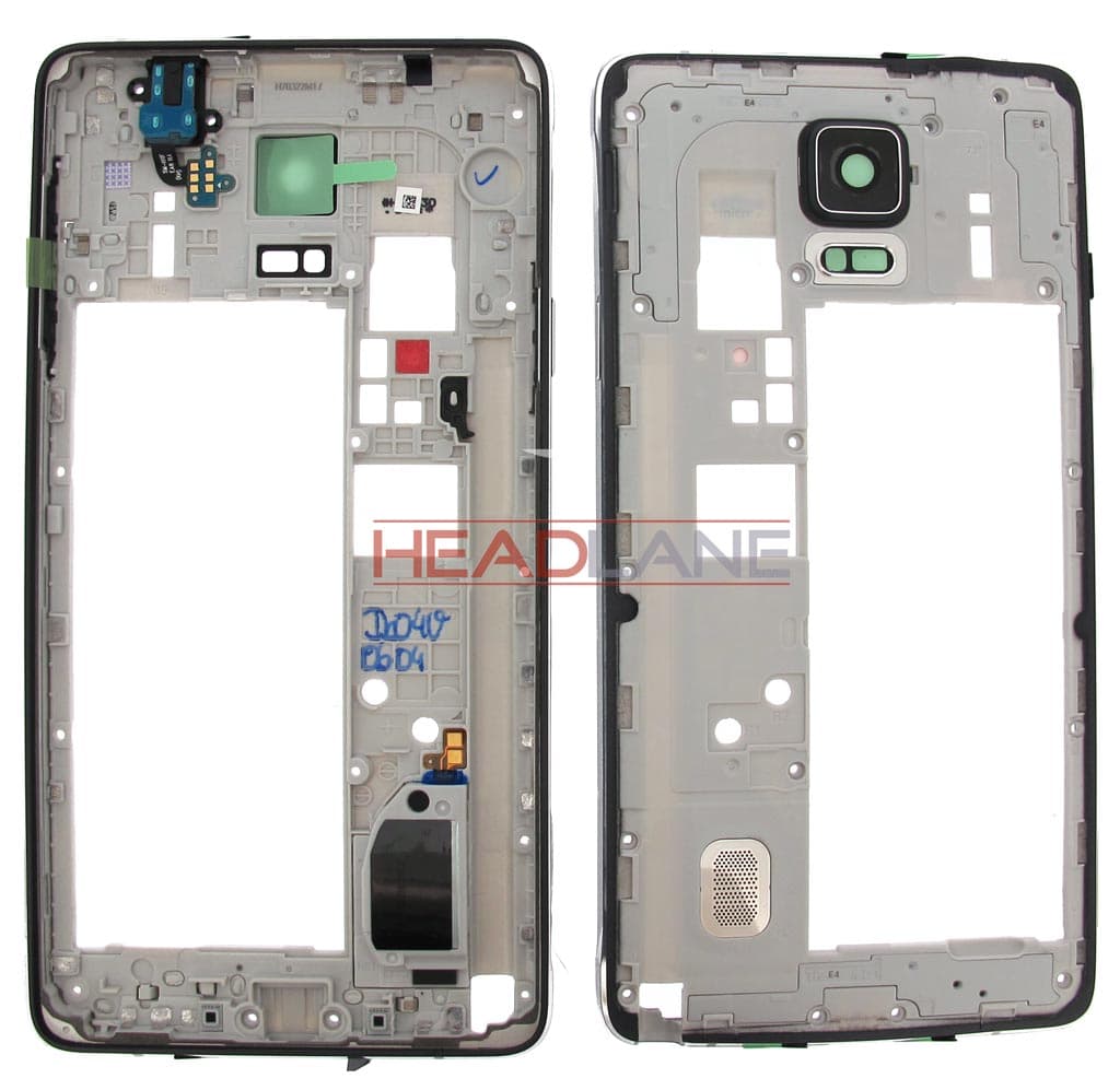 Samsung SM-N910F Galaxy Note 4 Middle Cover/Chassis - Black - GH96-07639B - Samsung Replacement Part