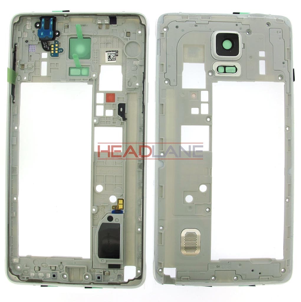Samsung SM-N910 Galaxy Note 4 Middle Cover / Chassis - White - GH96-07639A - Samsung Replacement Part