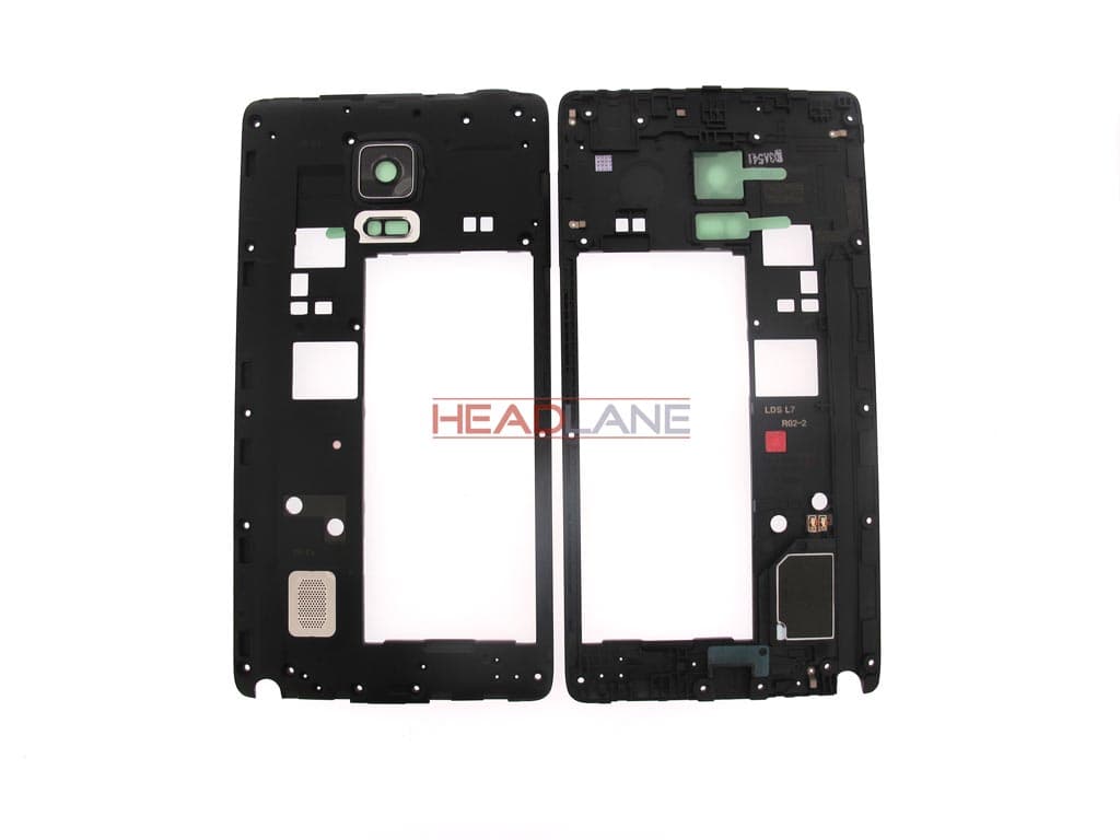 Samsung SM-N915FY Note Edge Middle Cover / Chassis - Black - GH97-16721B - Samsung Replacement Part