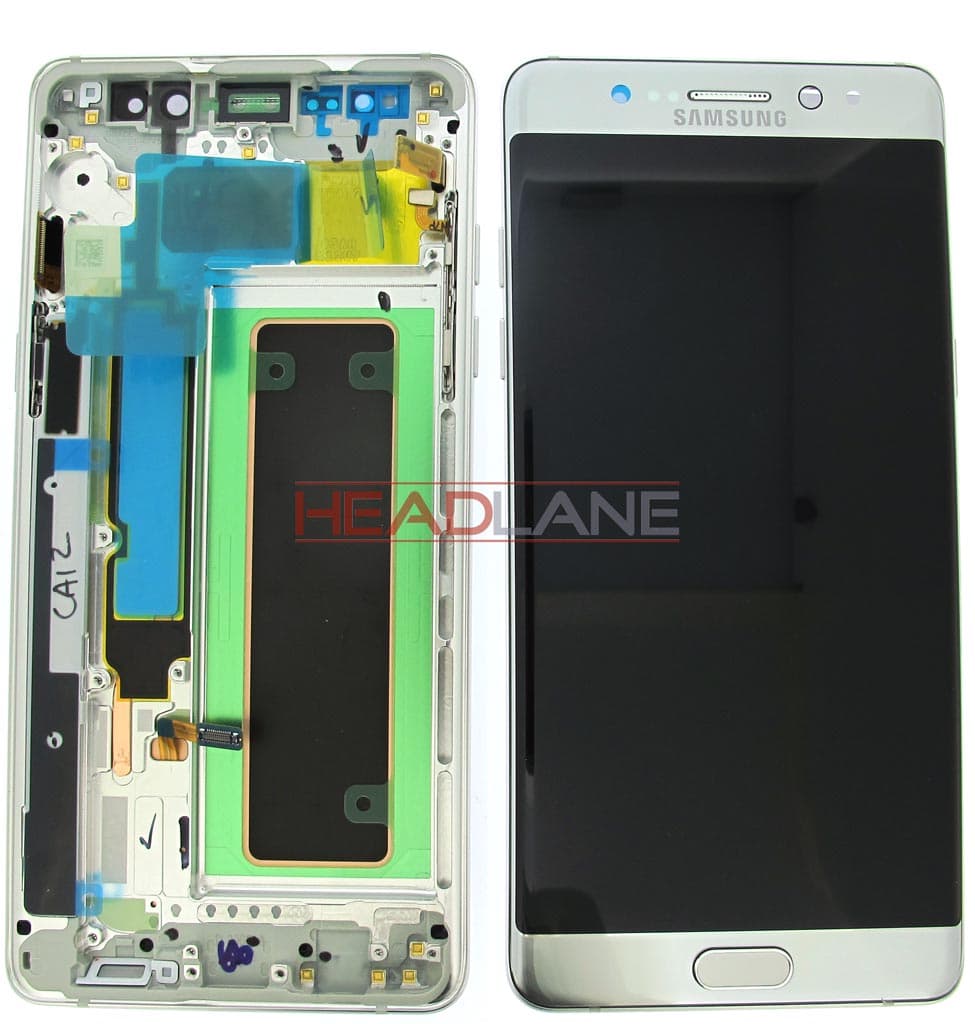 Samsung SM-N930F Galaxy Note 7 LCD Display / Screen + Touch - Silver - GH97-19302B - Samsung Replacement Part