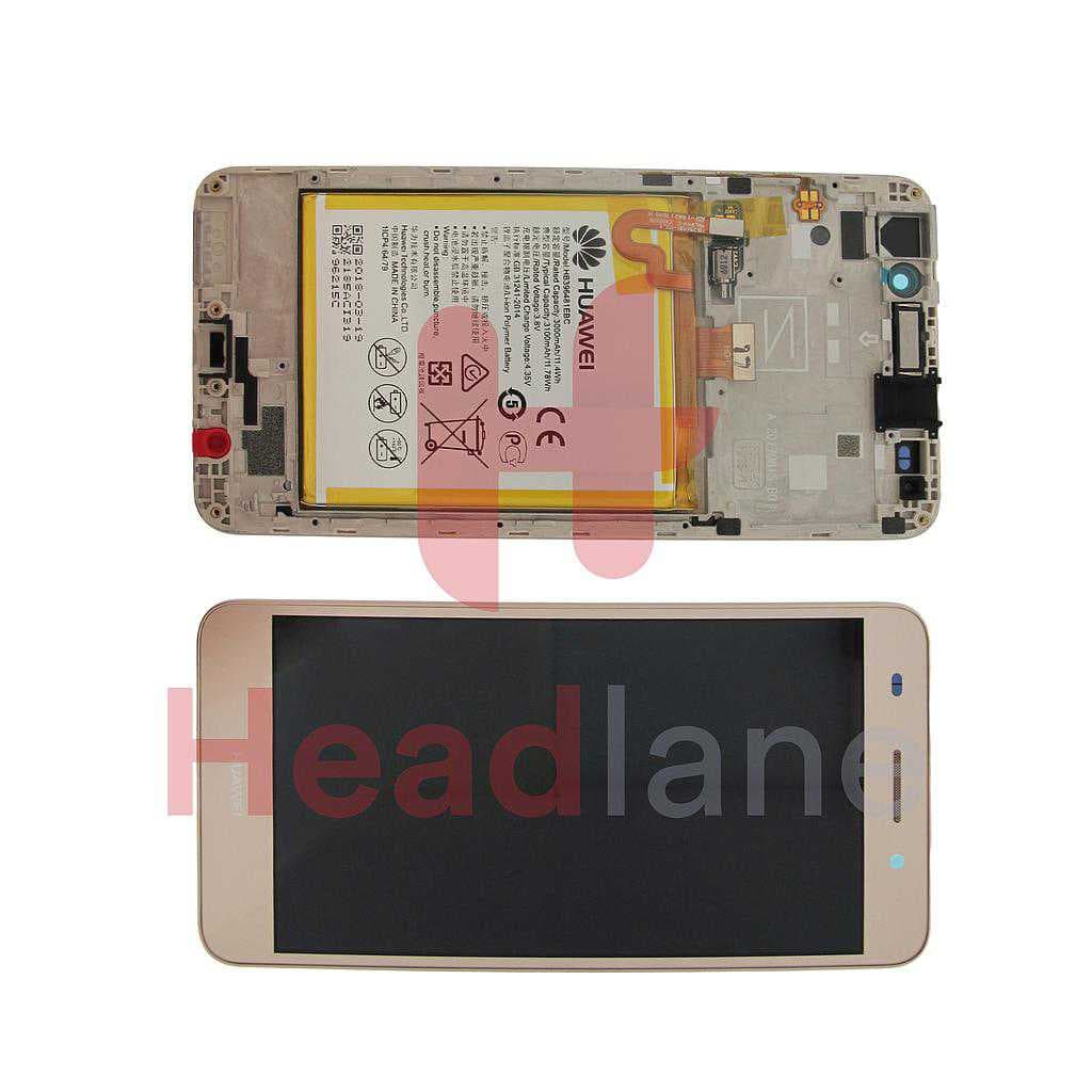 Huawei Y6 II LCD Display / Screen + Touch + Battery Assembly - Gold - 02350VUK - Huawei Replacement Part
