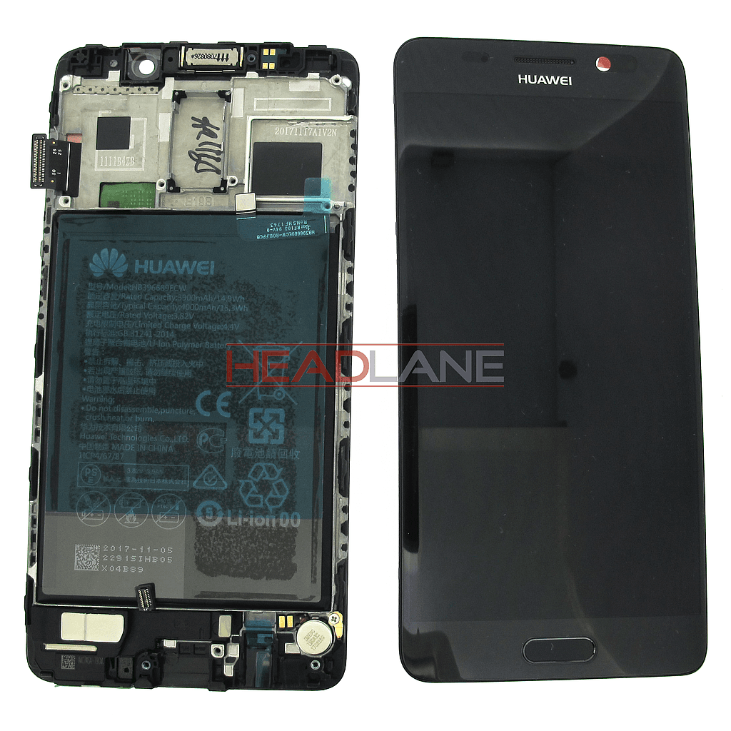 Huawei Mate 9 Pro LCD Display / Screen + Touch + Battery Assembly - Black - 02351CND - Huawei Replacement Part