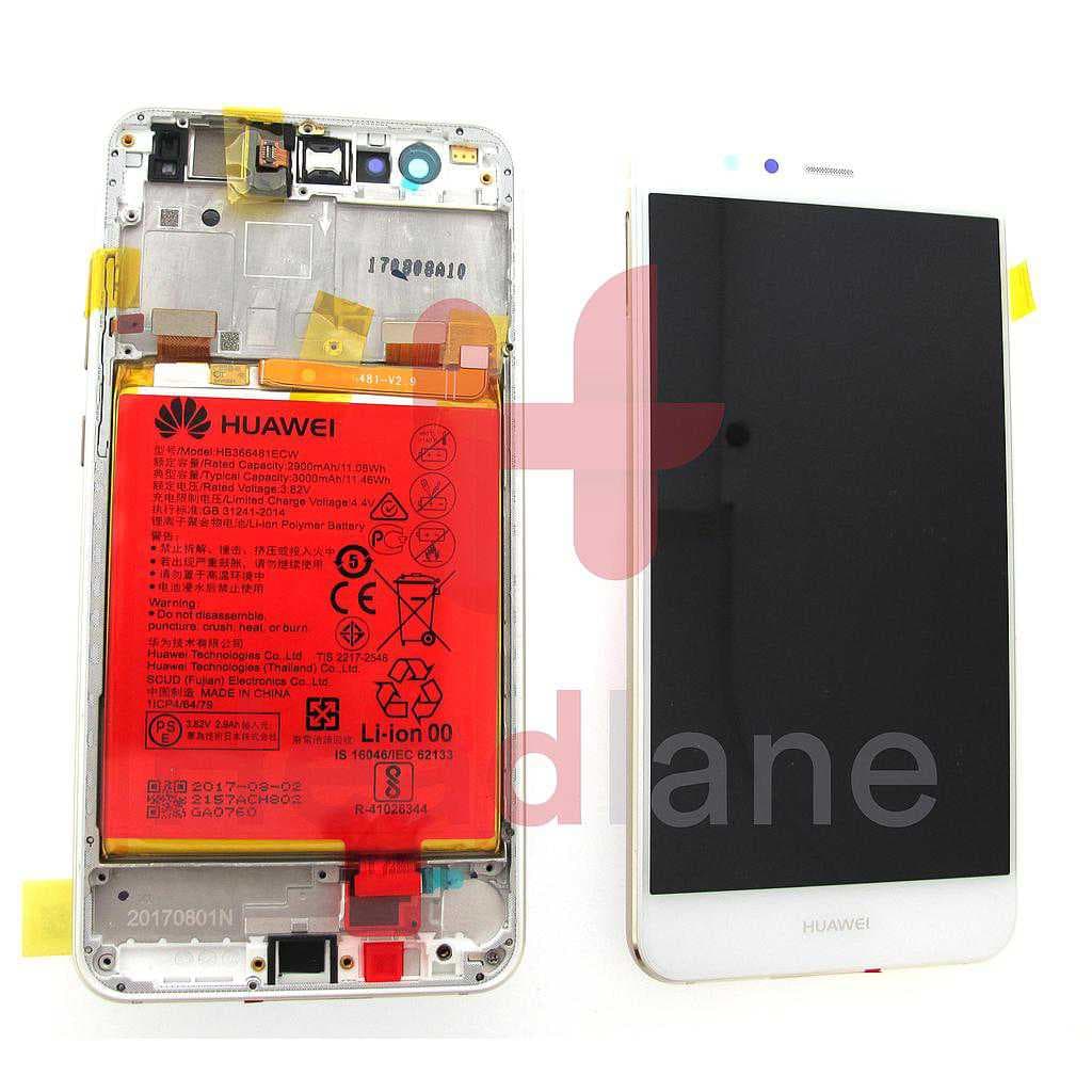Huawei P10 Lite LCD Display / Screen + Touch + Battery Assembly - Pearl White - 02351FSB - Huawei Replacement Part