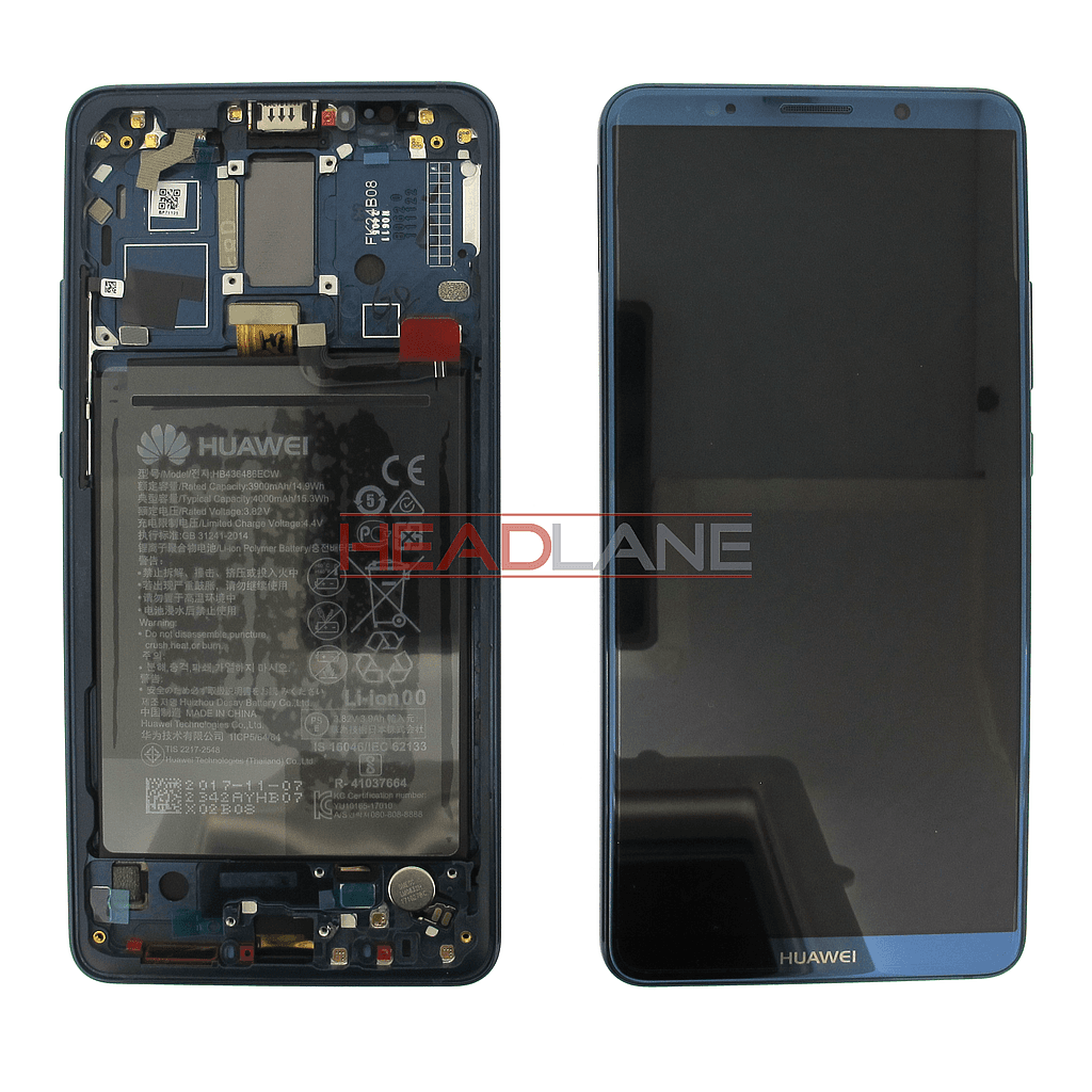 Huawei Mate 10 Pro LCD Display / Screen + Touch + Battery Assembly - Blue - 02351RVH - Huawei Replacement Part