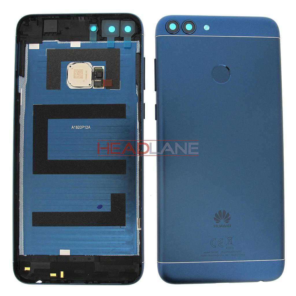 Huawei P Smart Battery Cover + Fingerprint Sensor - Blue - 02351TED - Huawei Replacement Part