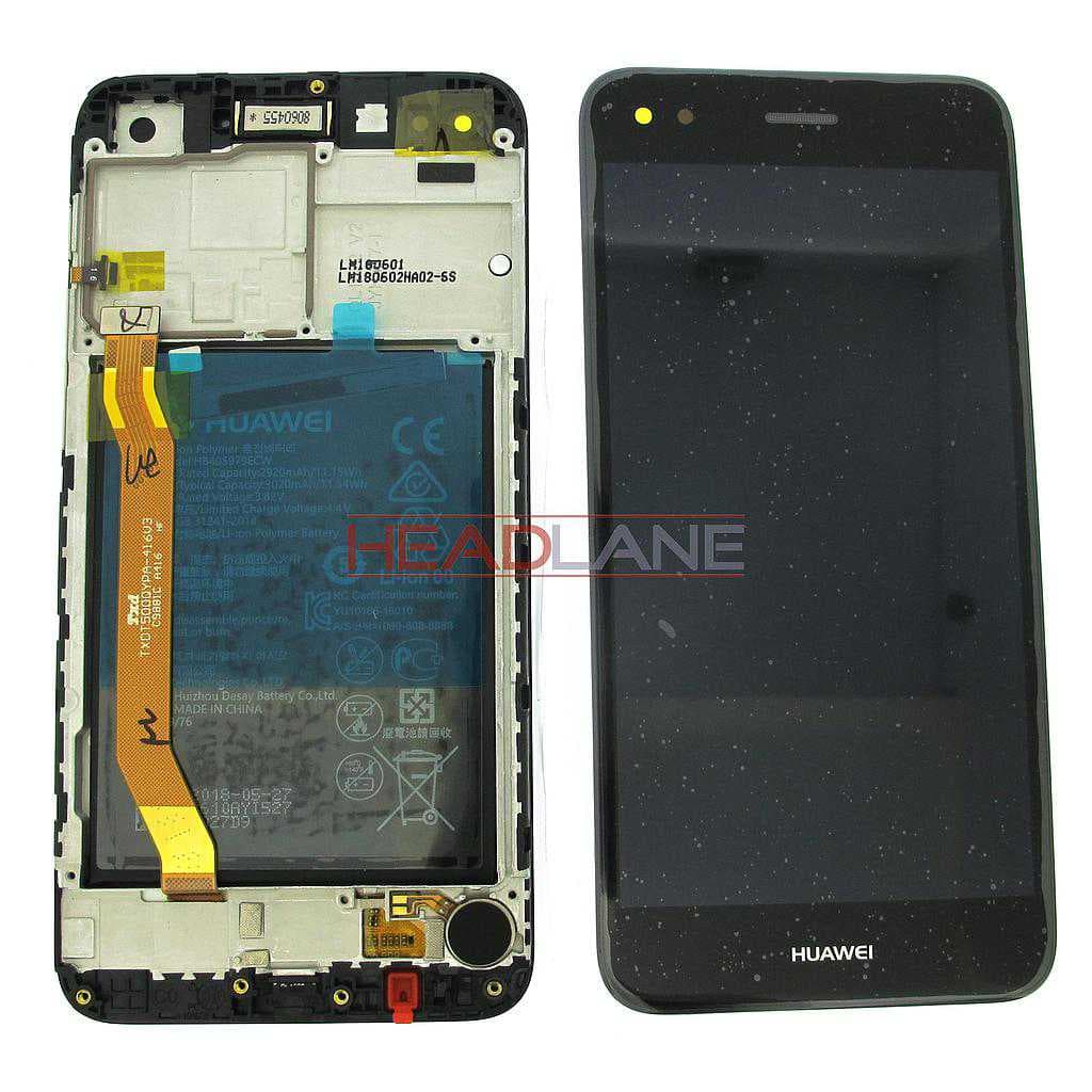 Huawei Y6 Pro (2017) / P9 Lite Mini LCD / Touch + Battery - Black - 02351TVA - Huawei Replacement Part